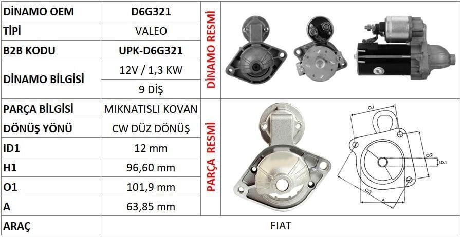 UPK D6G321 - MARŞ PİNYON KAPAĞI (ORIJINAL)