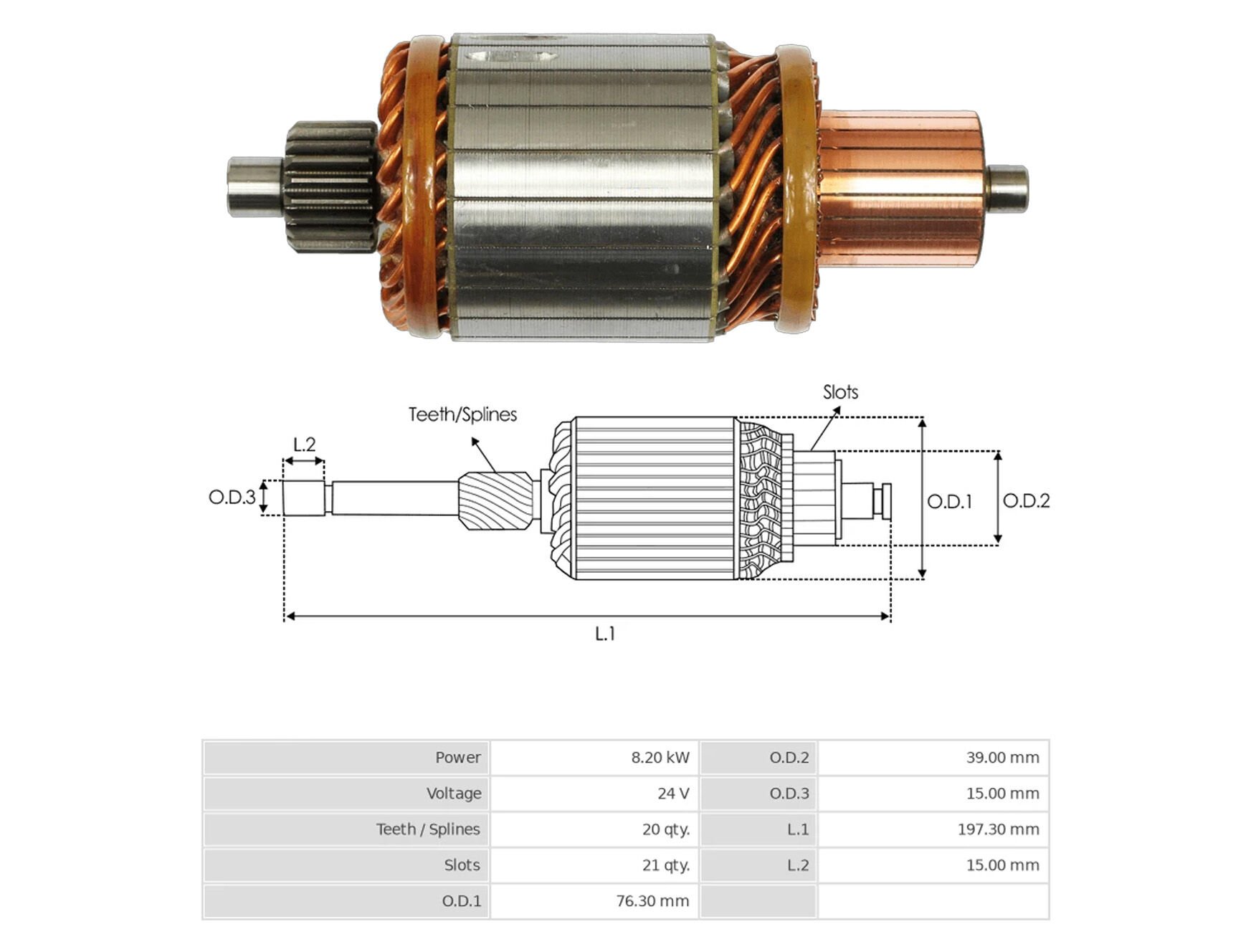 UMK 1175 - MARŞ KOLLEKTÖRÜ 24V 20 DİŞ
