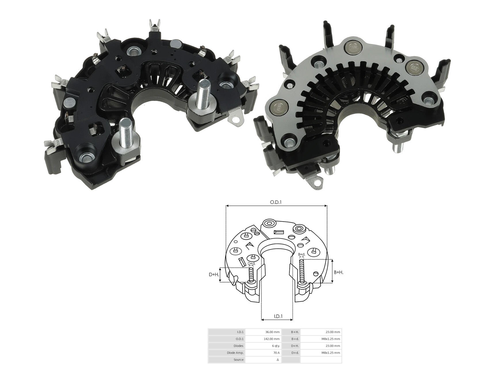 URC PRS 3937 - ALTERNATÖR DİYOT TABLASI 24V 120A