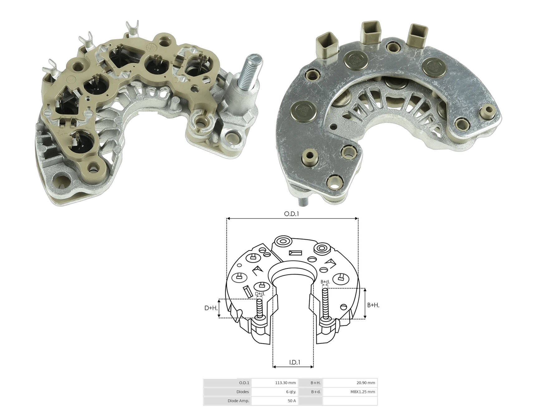 ALTERNATOR DIOT TABLASI 12V HYUNDAI ACCENT ERA - ELENTRA (6 DIOT)