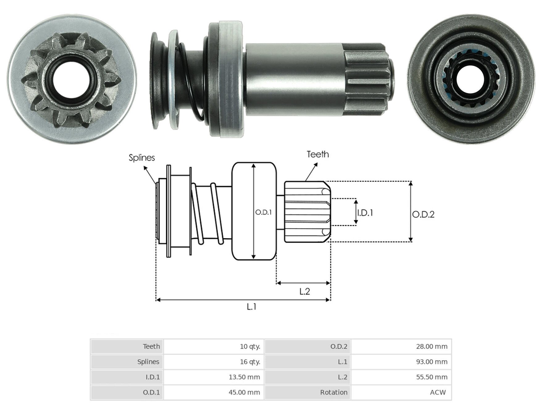 UMD 5779 - MARŞ DİŞLİSİ 10 DİŞ