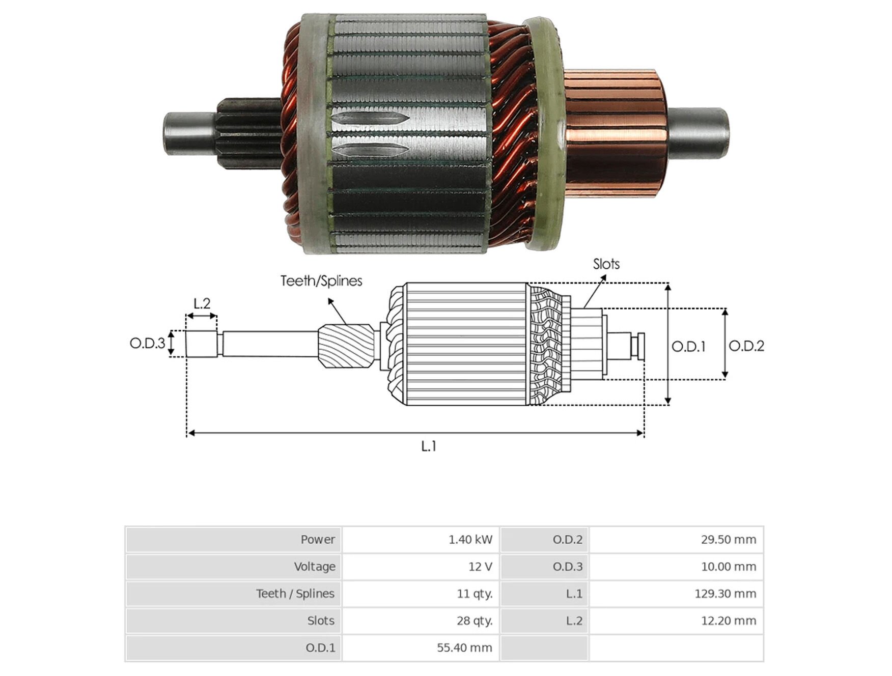 UMK 1223 - MARŞ KOLLEKTÖRÜ 12V 11 DİŞ