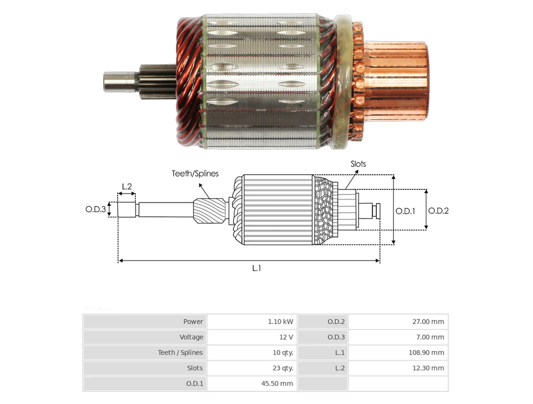 MARS KOLLEKTORU 12V 10 DIS BUICK / DODGE / CHEVROLET / HYUNDAI / JEEP