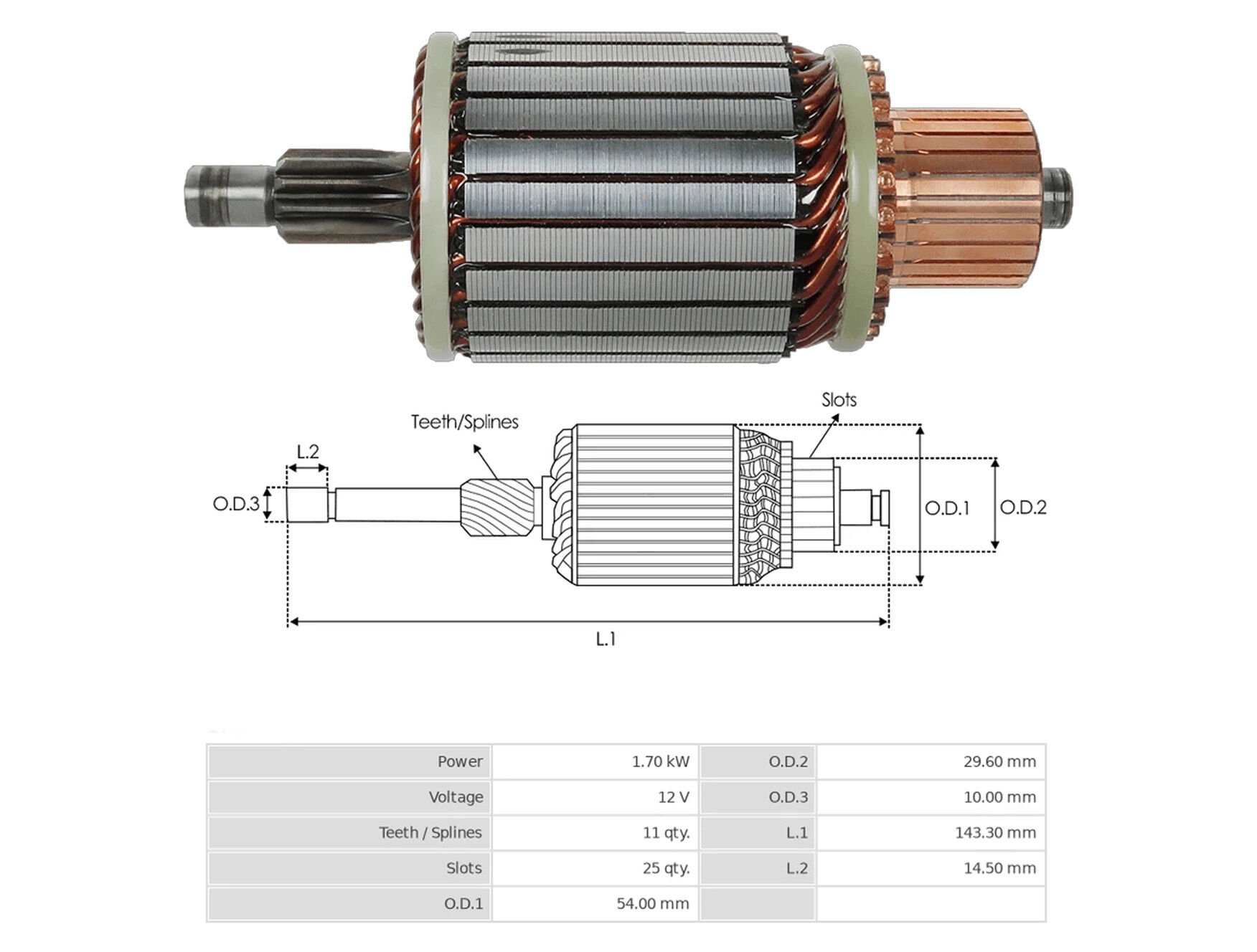 UMK 1227 - MARŞ KOLLEKTÖRÜ 12V 11 DİŞ