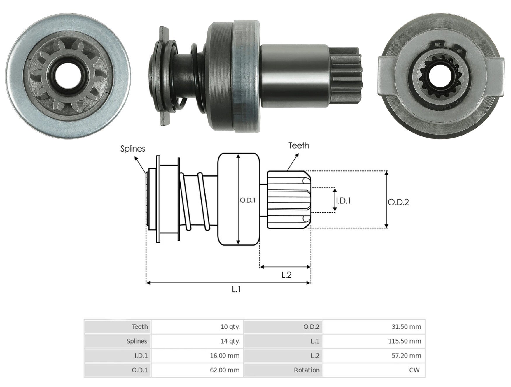 UMD 5787 - MARŞ DİŞLİSİ 10 DİŞ
