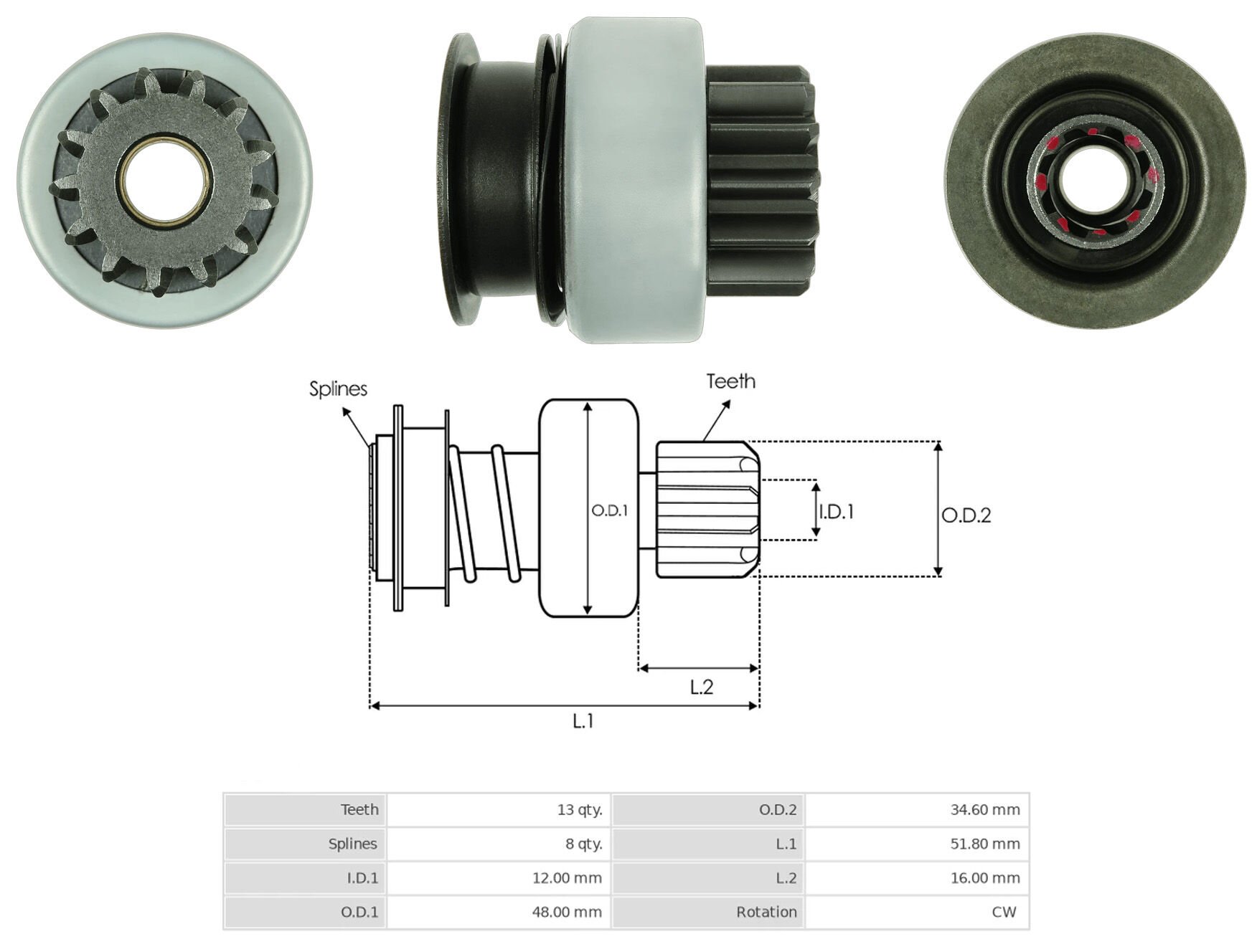 UMD 5790 - MARŞ DİŞLİSİ 13 DİŞ