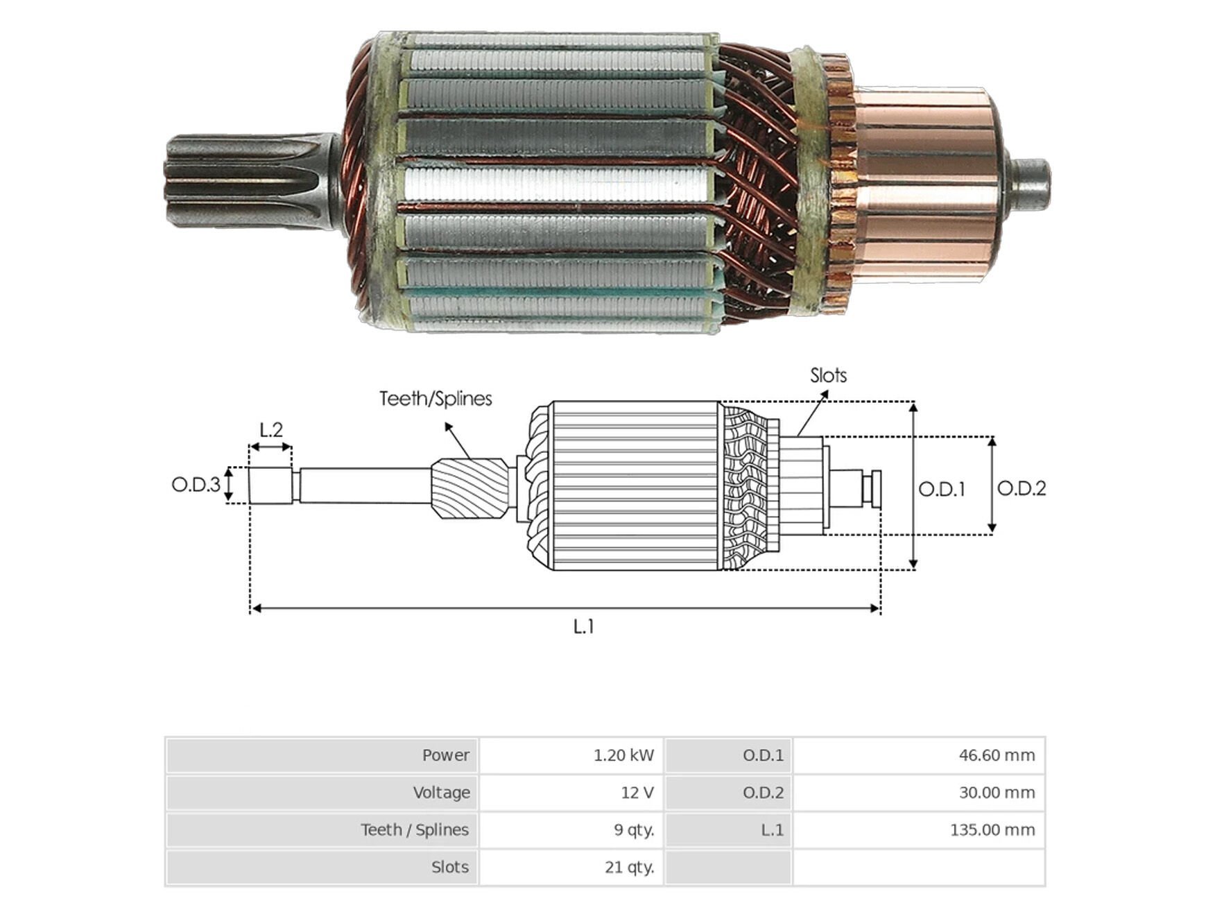 MARS KOLLEKTORU 12V 9 DIS TOYOTA / HONDA / CHRYSLER / DAIHATSU / KUBOTA / SUBARU