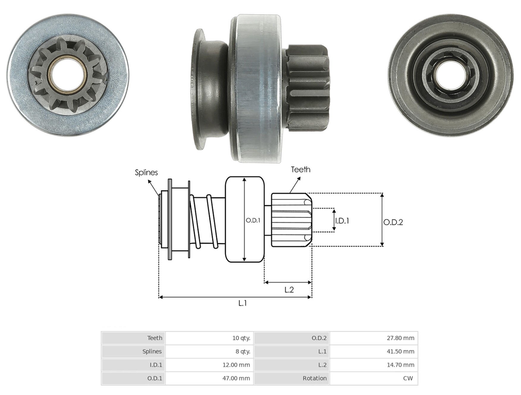 UMD 5795 - MARŞ DİŞLİSİ 10 DİŞ