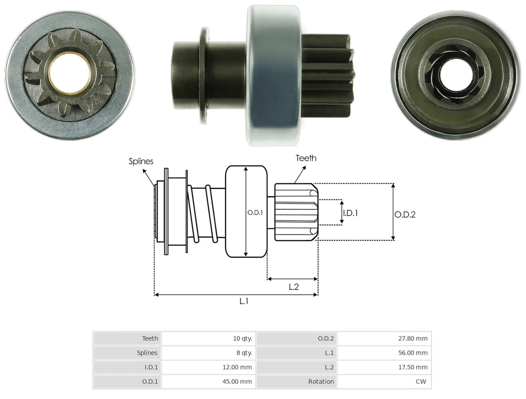 UMD 5805 - MARŞ DİŞLİSİ 10 DİŞ