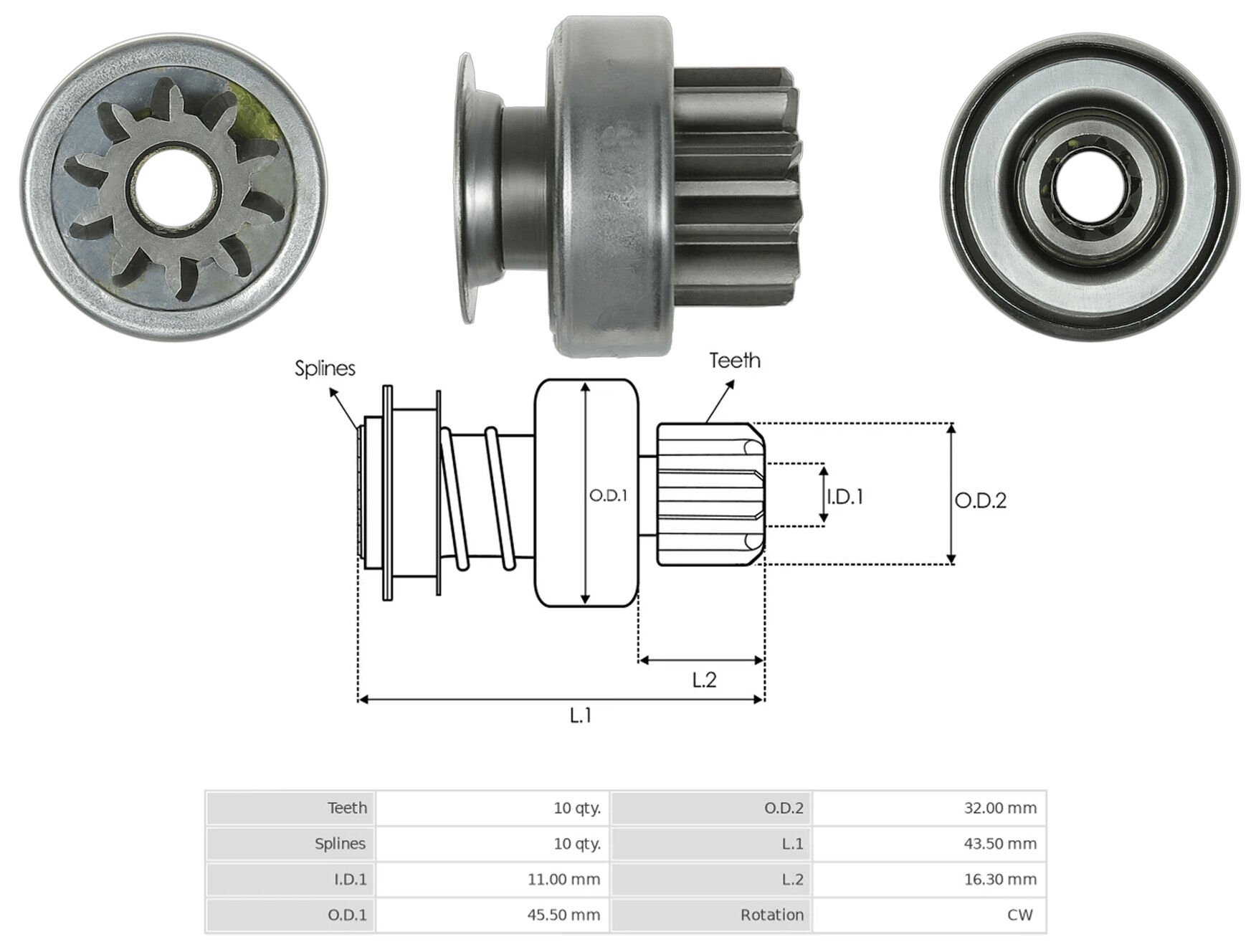 UMD 5840 - MARŞ DİŞLİSİ 10 DİŞ