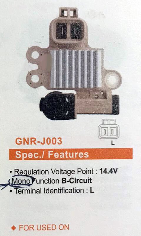 GNR J003 - ALTERNATÖR KONJEKTÖR 12V