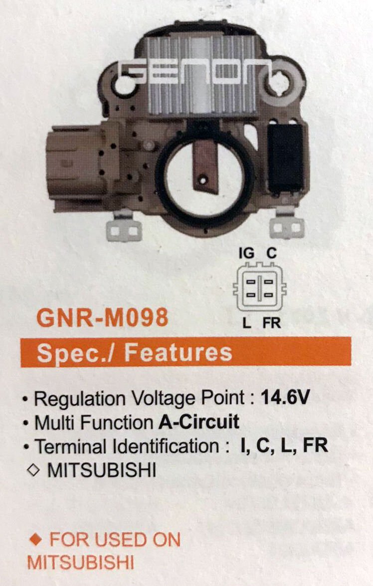 GNR M098 - ALTERNATÖR KONJEKTÖR 12V
