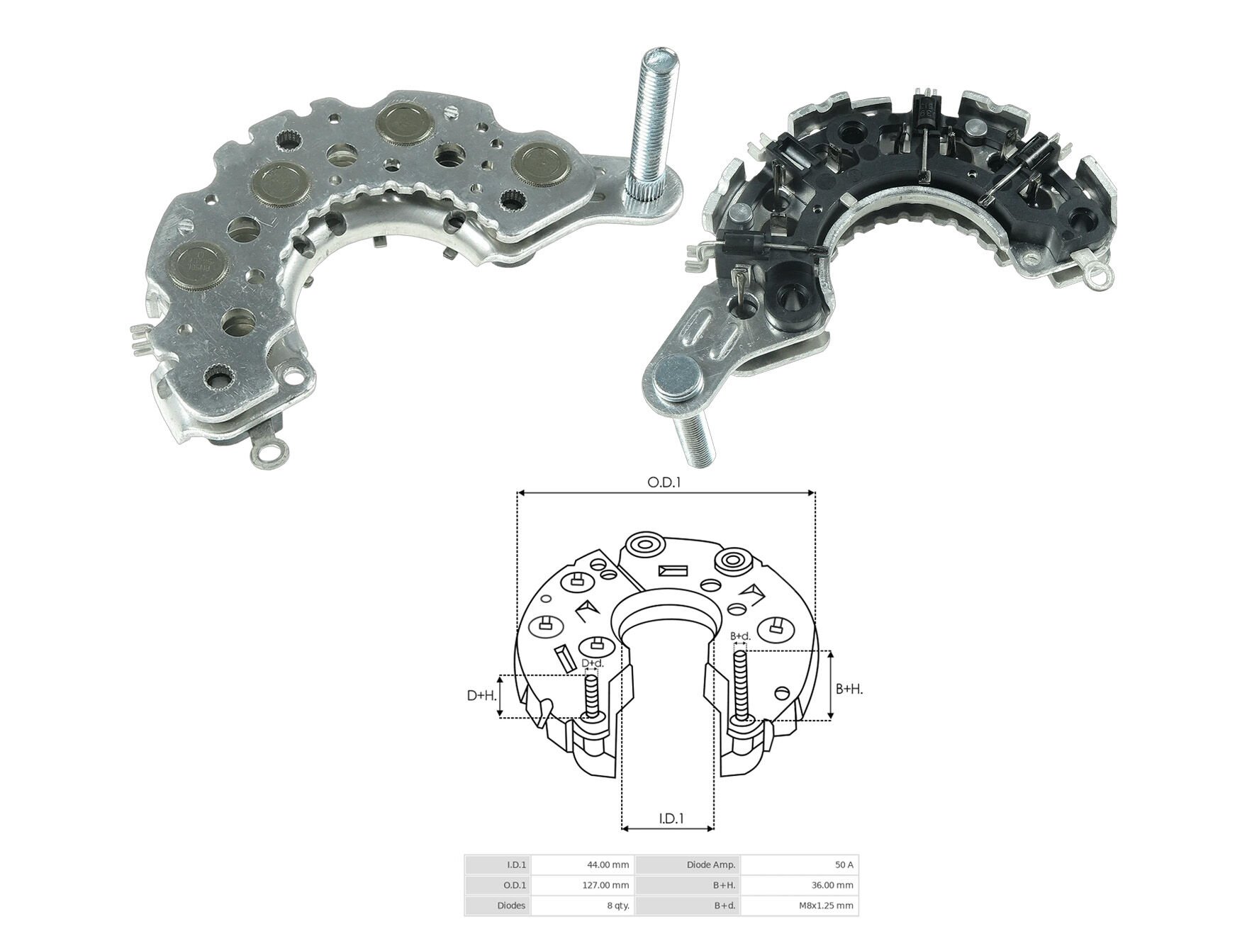ALTERNATOR DIOT TABLASI HYUNDAI SANTAFE - NEUTRAL POSITION (8 DIOT)