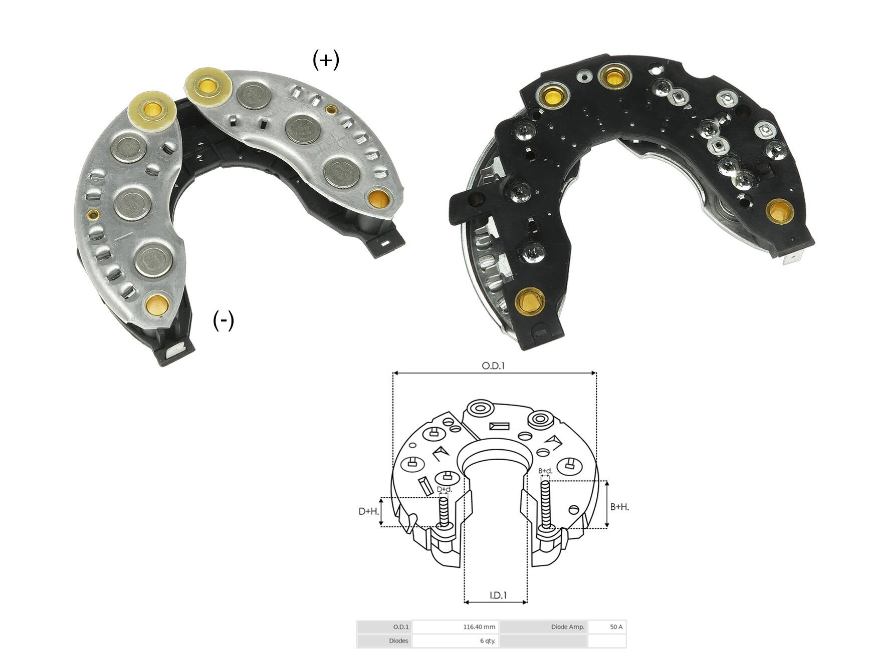 ALTERNATOR DIOT TABLASI RENAULT 9-11 - RENAULT TIR / VOLVO TEK FIS -/+ 115MM