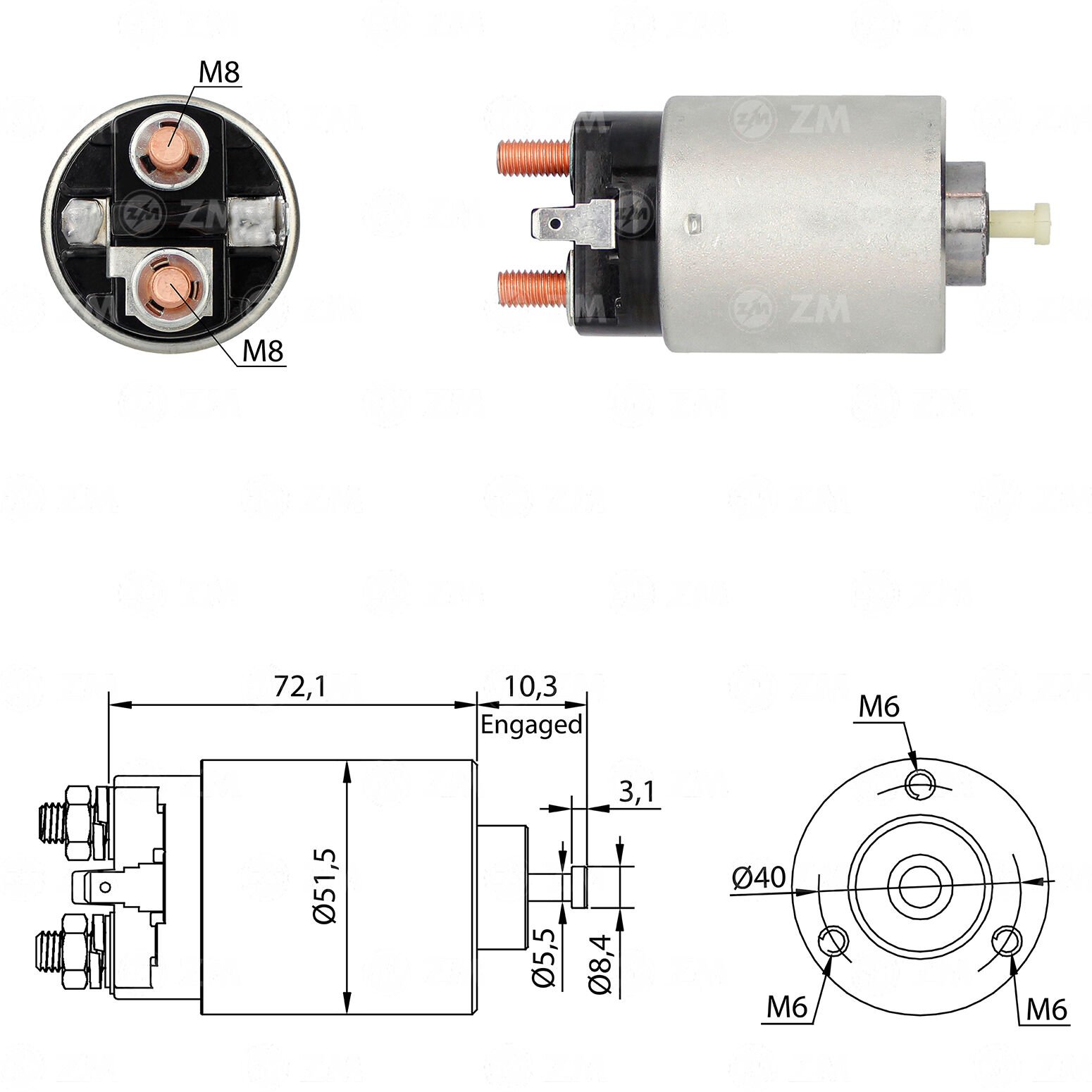 ZM 3698 - MARŞ OTOMATİĞİ 12V