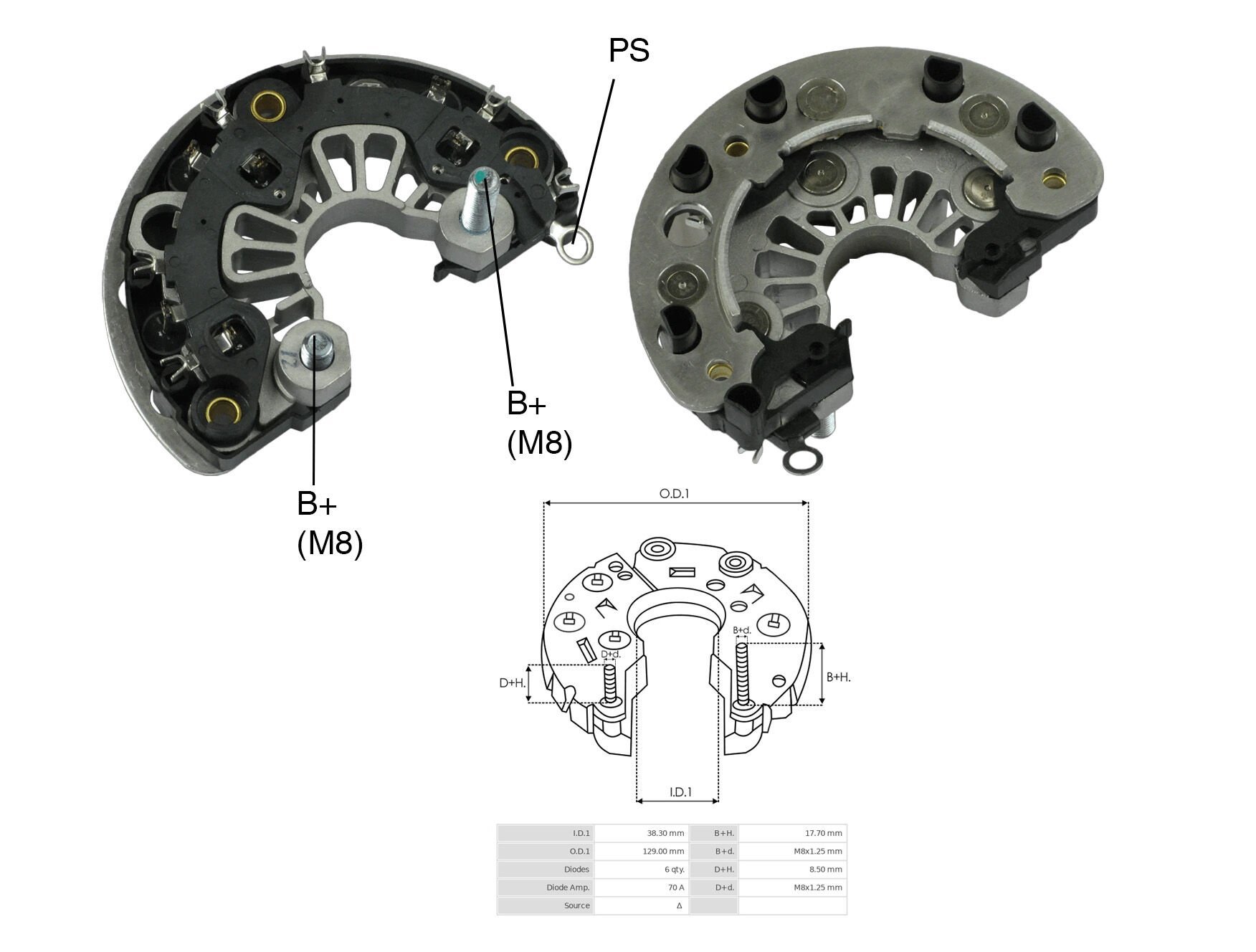 ALTERNATOR DIOT TABLASI FIAT ALBEA - PALIO - SIENA - STILO - MAREA 1.6 / MERCEDES BENZ C240 - C350 - E320 - E240 - E280 / FO