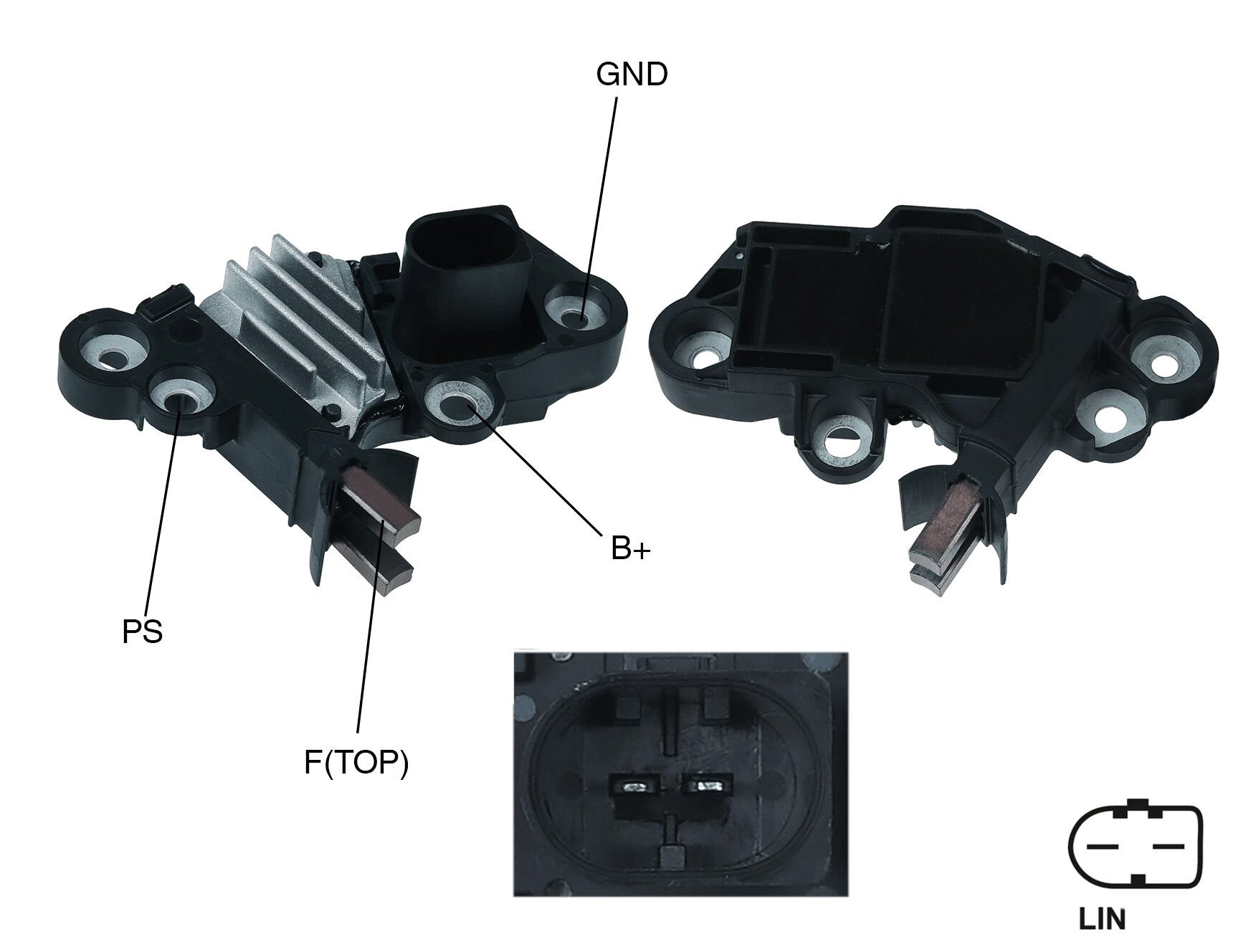 ALTERNATOR KONJEKTOR 12V TERMINAL: LIN-X (DUMMY) SKODA SUPERB Y.M. 1.6 - 2.0 TDI / AUDI A4 - A6 - Q7 3.0 TDI Y.M. / SKODA