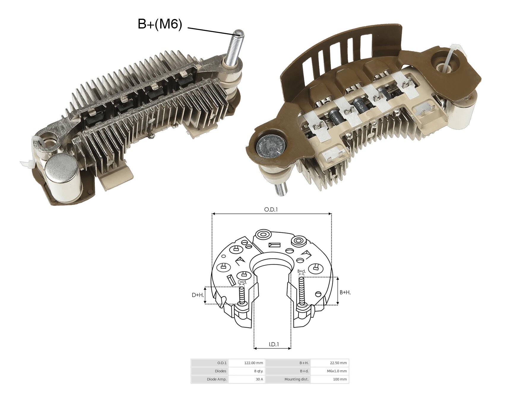 ALTERNATOR DIOT TABLASI FORD TAURUS 100MM