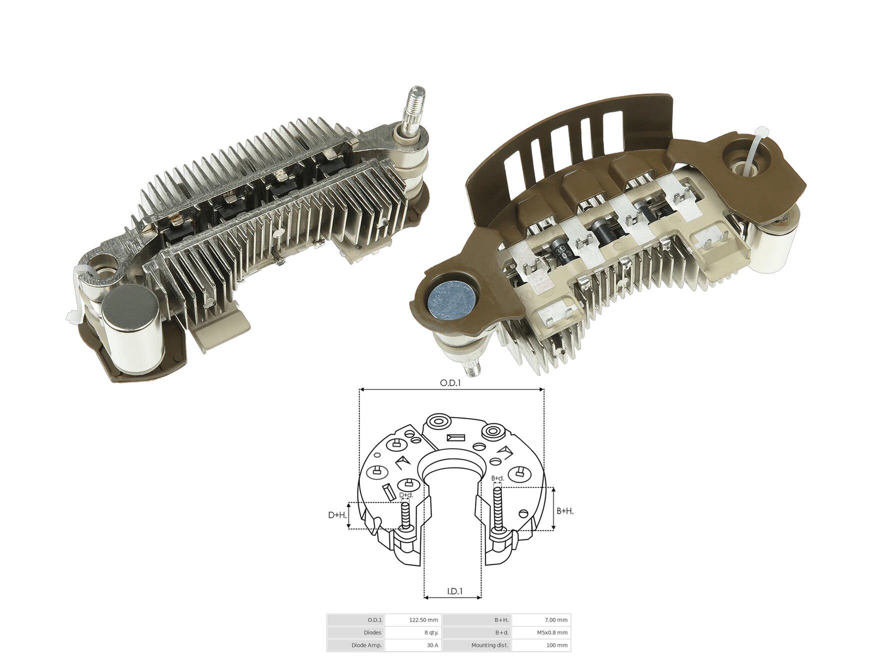 ALTERNATOR DIOT TABLASI MITSUBISHI / MAZDA 100MM