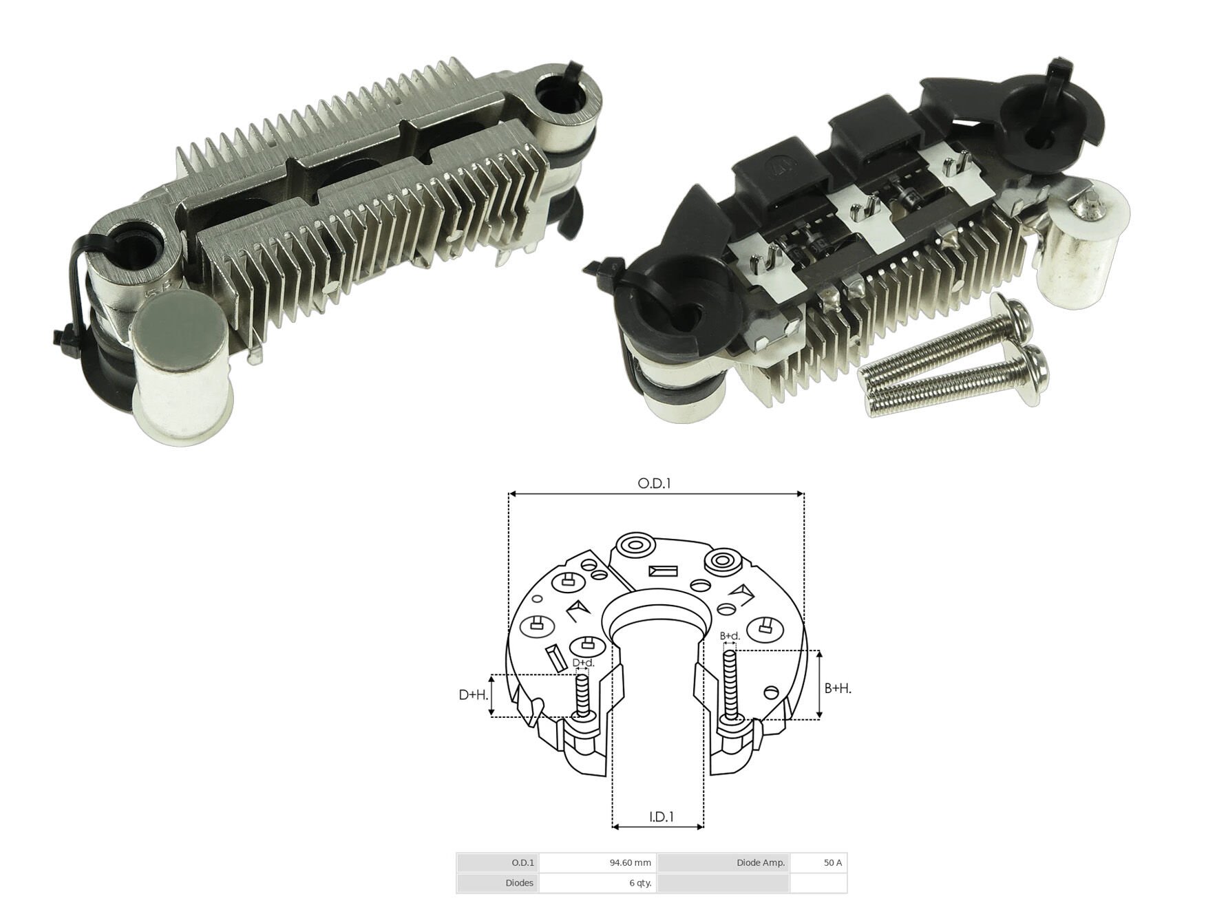 ALTERNATOR DIOT TABLASI MITSUBISHI L200 / HYUNDAI H100 - ACCENT (UWA-3506) 75MM
