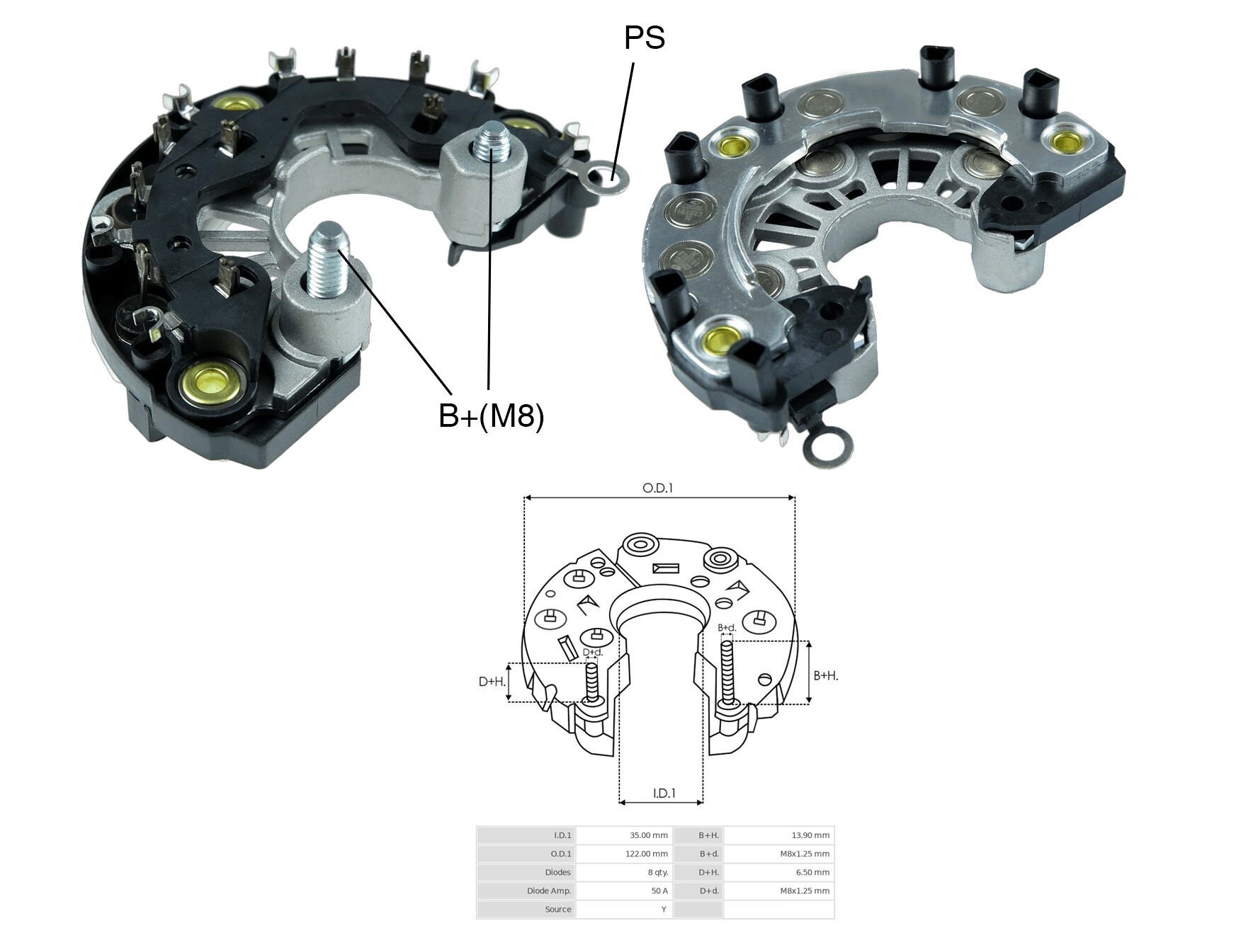ALTERNATOR DIOT TABLASI OPEL ASTRA / ZAFIRA / PORSHE 911 120MM