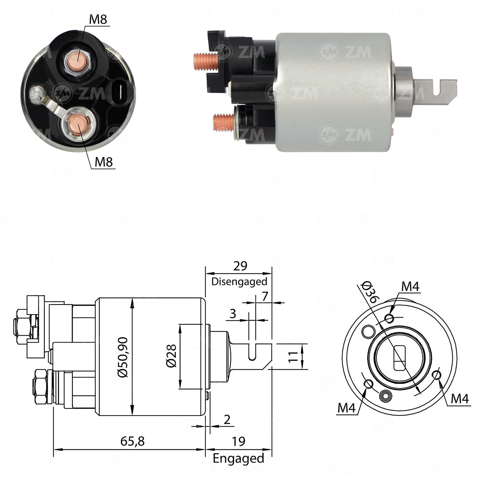 ZM 608 - MARŞ OTOMATİĞİ 12V