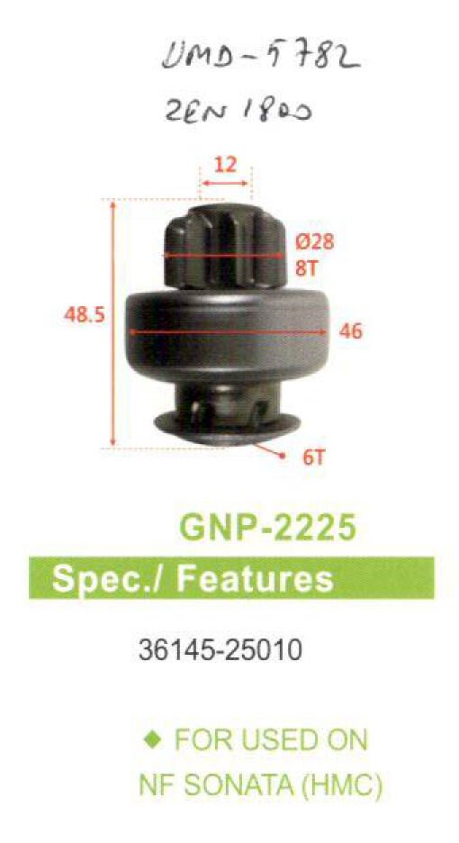 GNP 2225 - MARŞ DİŞLİSİ 8 DİŞ