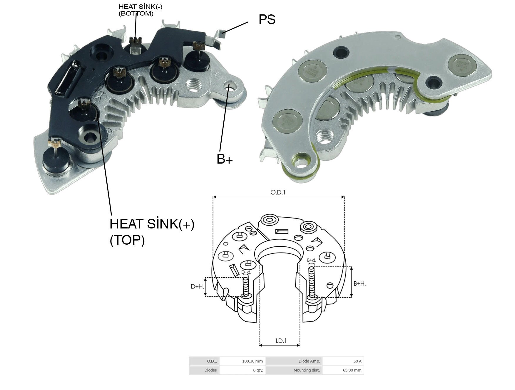 ALTERNATOR DIOT TABLASI JEEP CHEROKEE / CHEVROLET / GMC