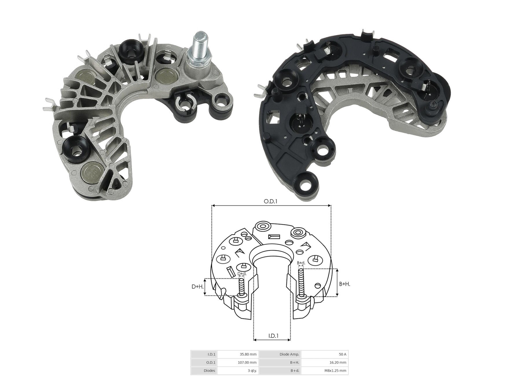 ALTERNATOR DIOT TABLASI IKAZLI VALEO KOREA SERI ALTERNATOR ICIN HYUNDAI ACCENT / ERA / GETZ / KIA CERATO / RIO 1.5 CRDI 30MM