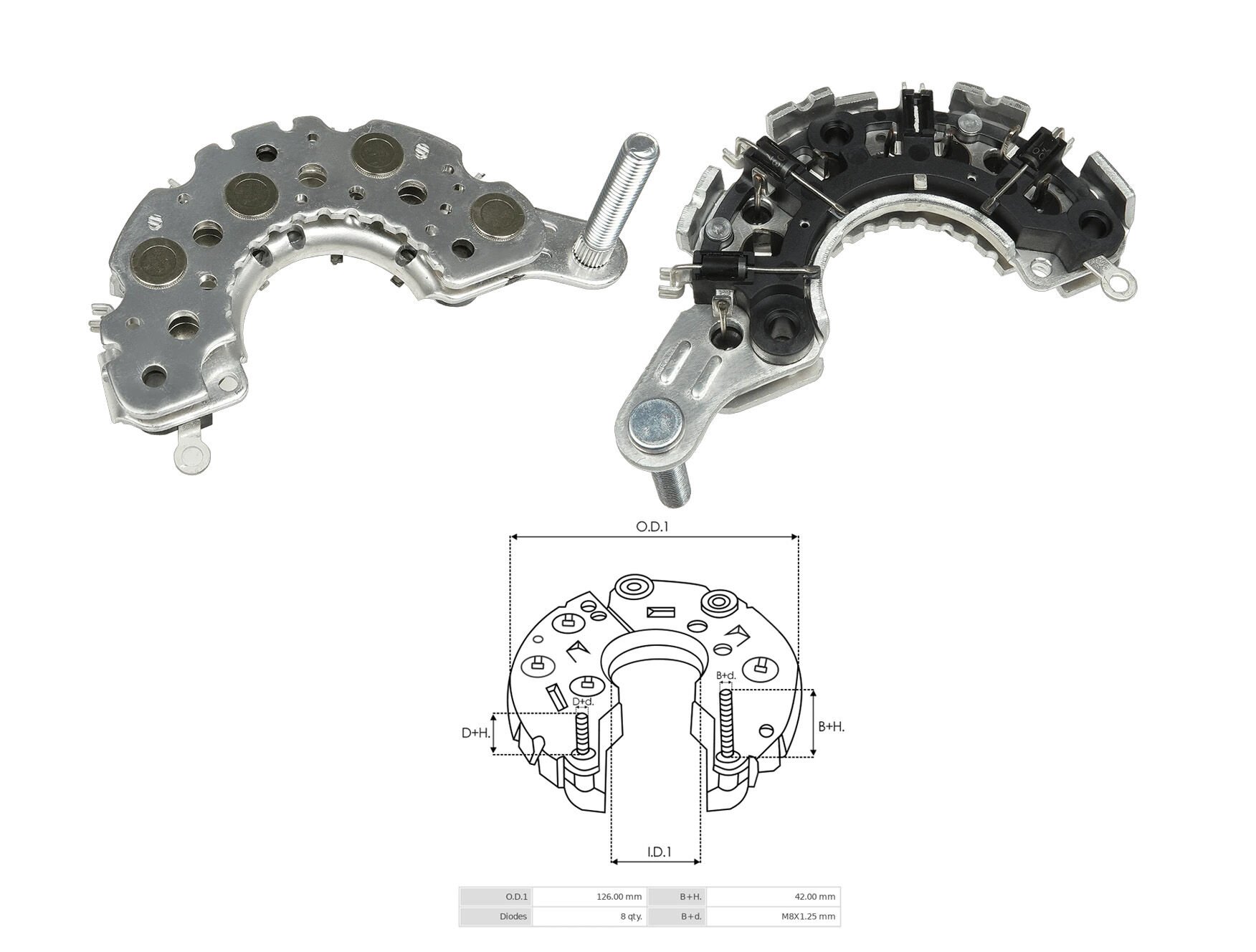 ALTERNATOR DIOT TABLASI HYUNDAI SANTA FE ESKI MODEL (8 DIOT) M8