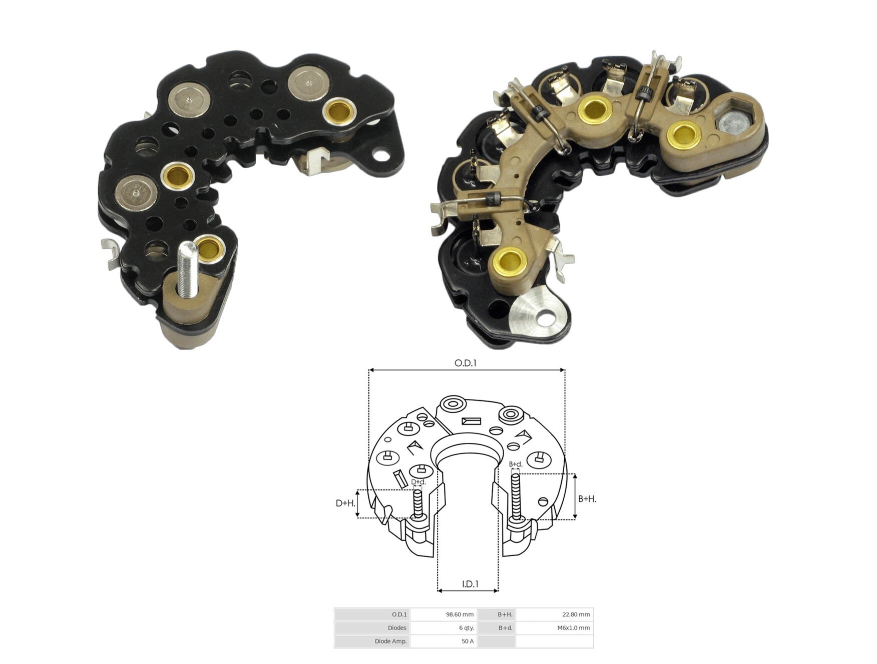 ALTERNATOR DIOT TABLASI DAEWOO MATIS / CHEVROLET SPARK IKAZ DIOT (6 DIOT) M6