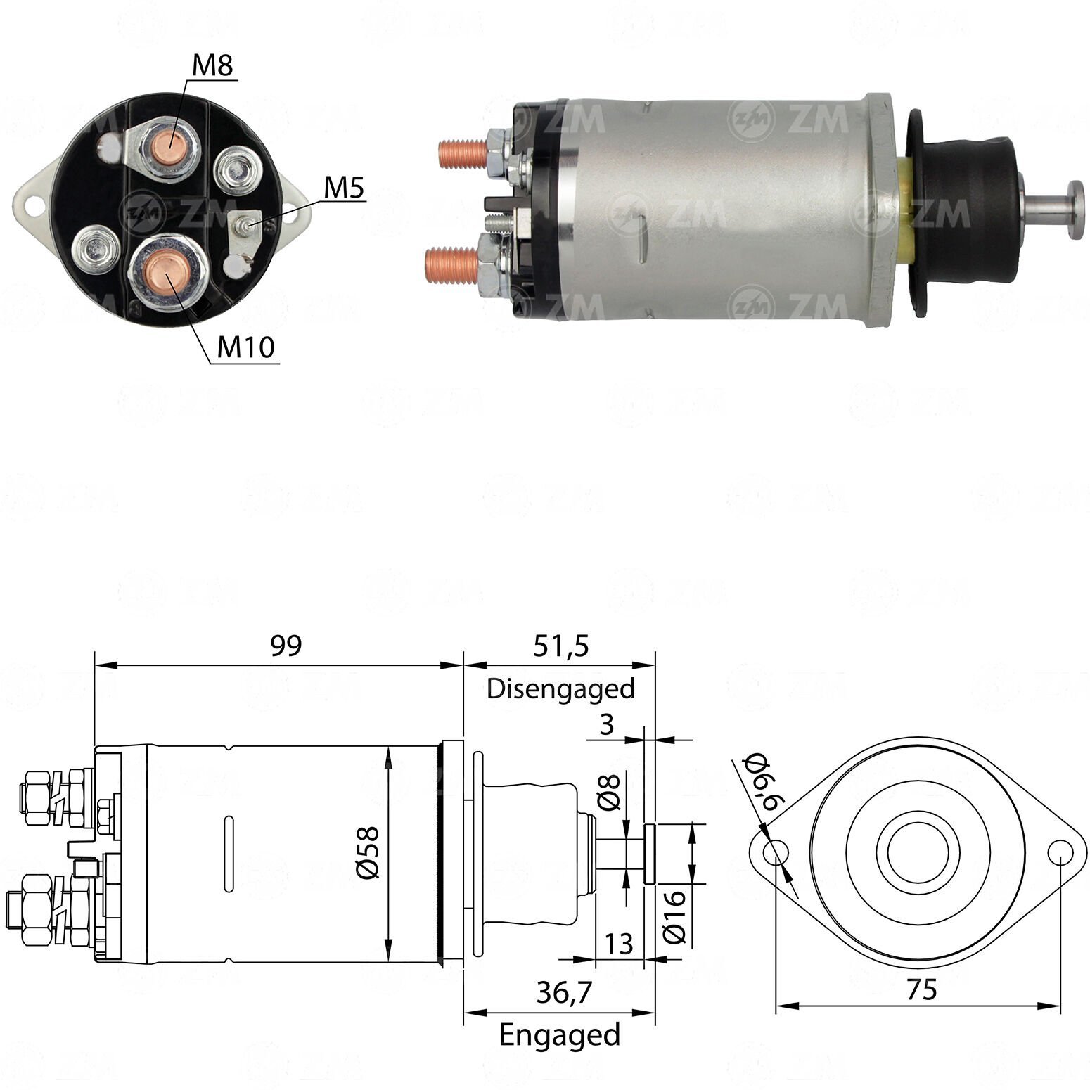 ZM 805 - MARŞ OTOMATİĞİ 12V