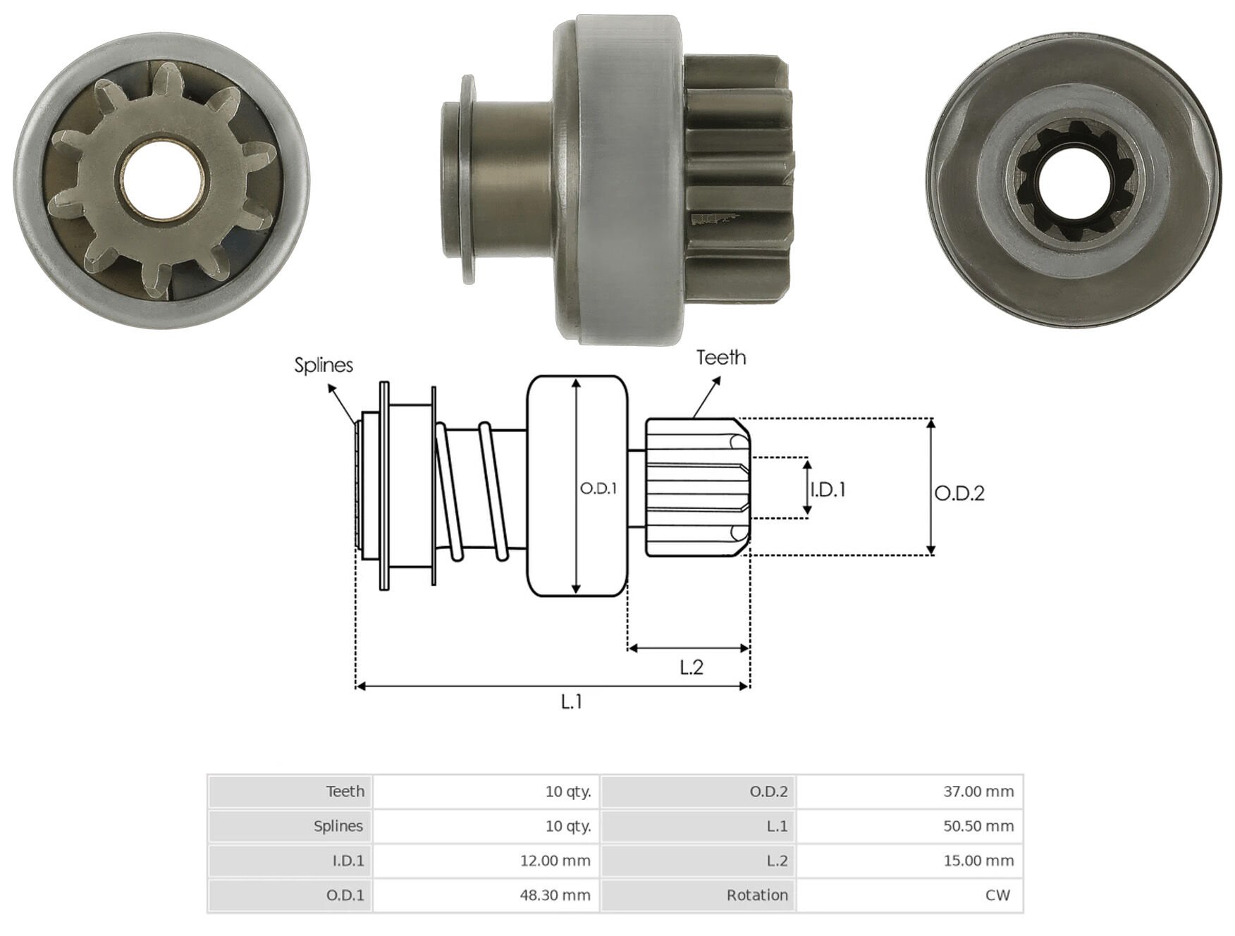 UMD 5833 - MARŞ DİŞLİSİ 10 DİŞ