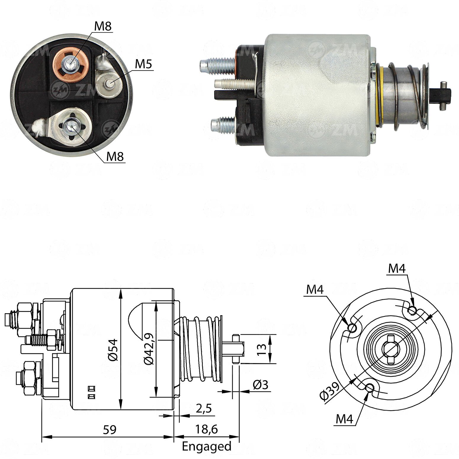 ZM 7492 - MARŞ OTOMATİĞİ 12V