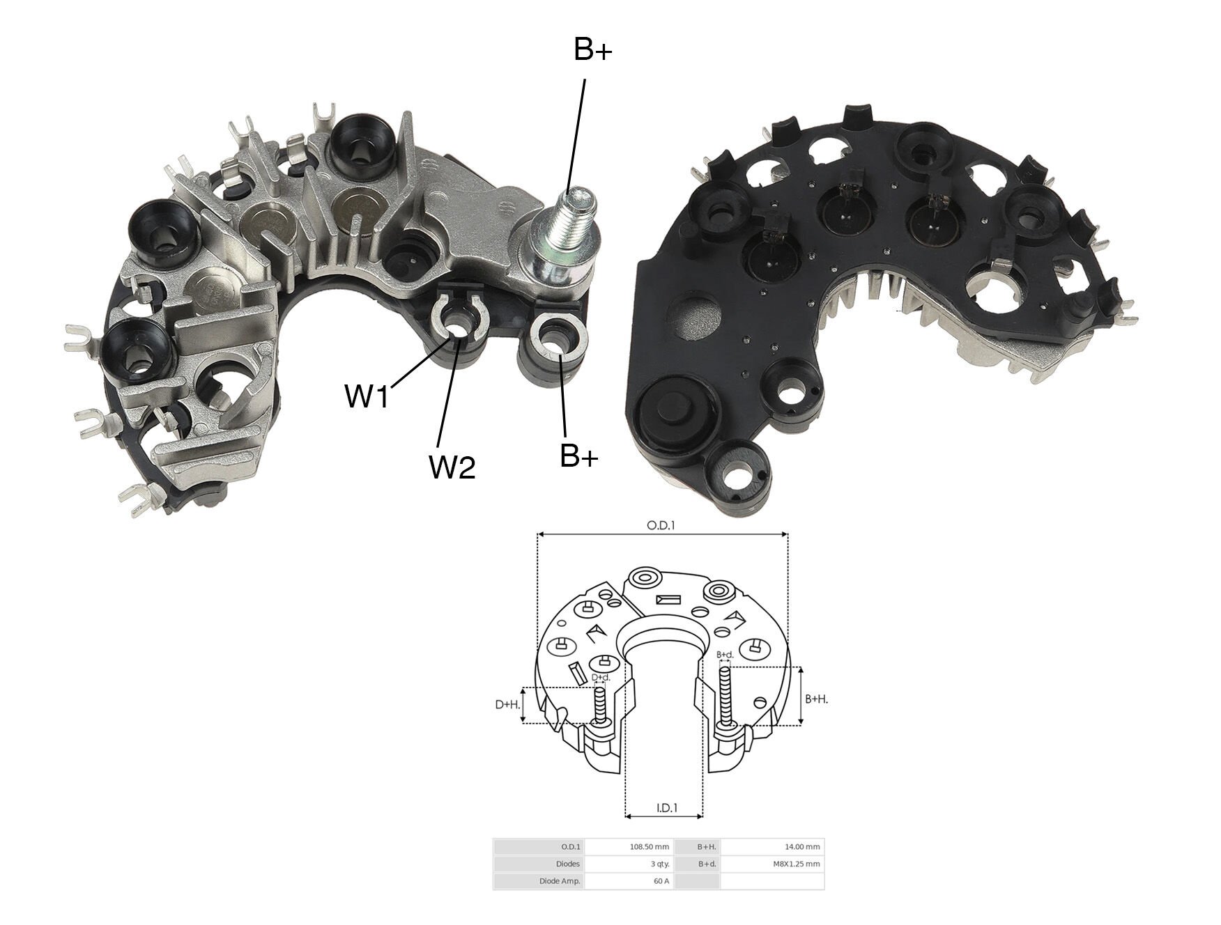 ALTERNATOR DIOT TABLASI RENAULT CLIO YENI MODEL (KOMPLE DEGIL)