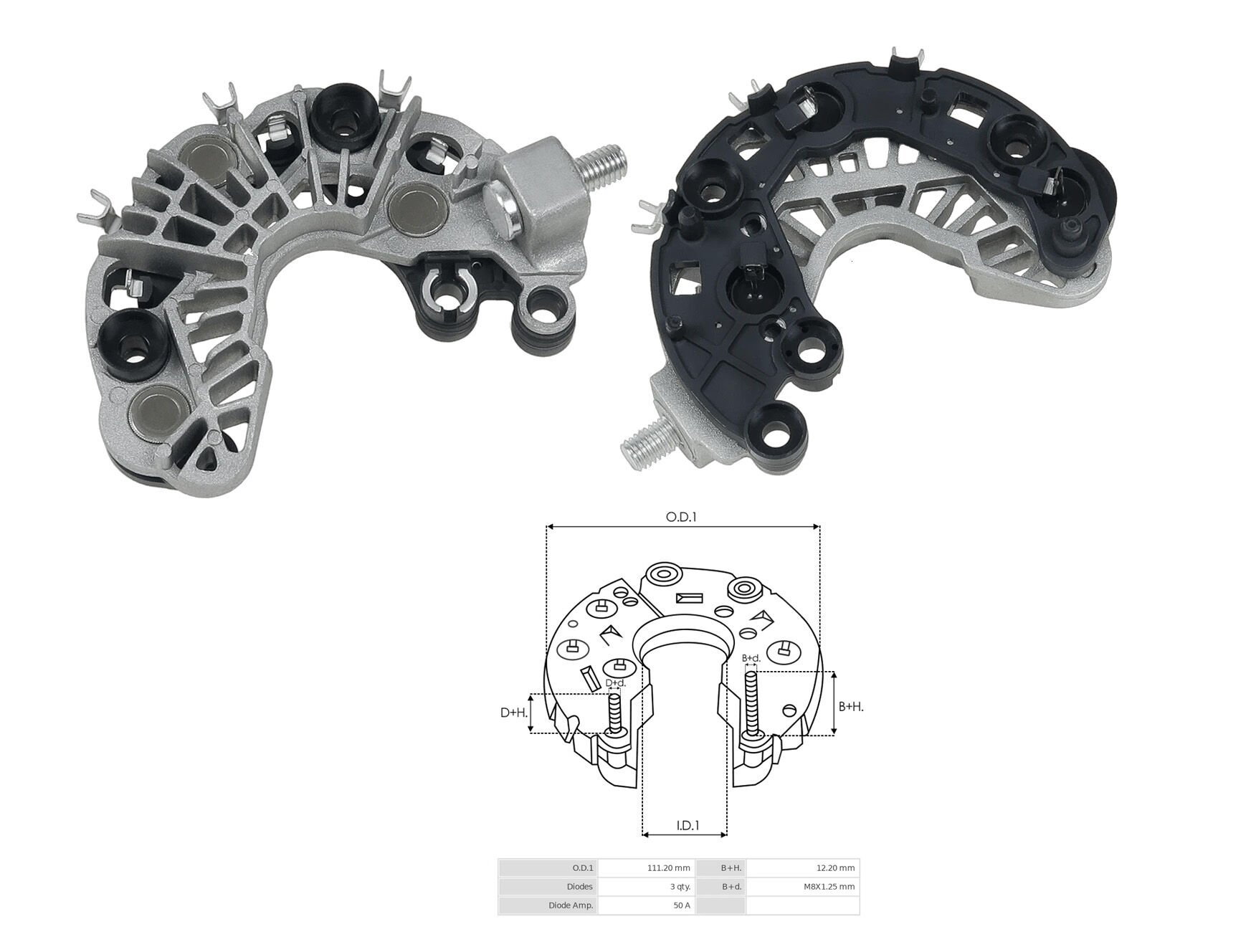 ALTERNATOR DIOT TABLASI PEUGEOT 206 HDI - 306 HDI - PARTNER HDI / NISSAN MAXIMA - NAVARA 2004-2008