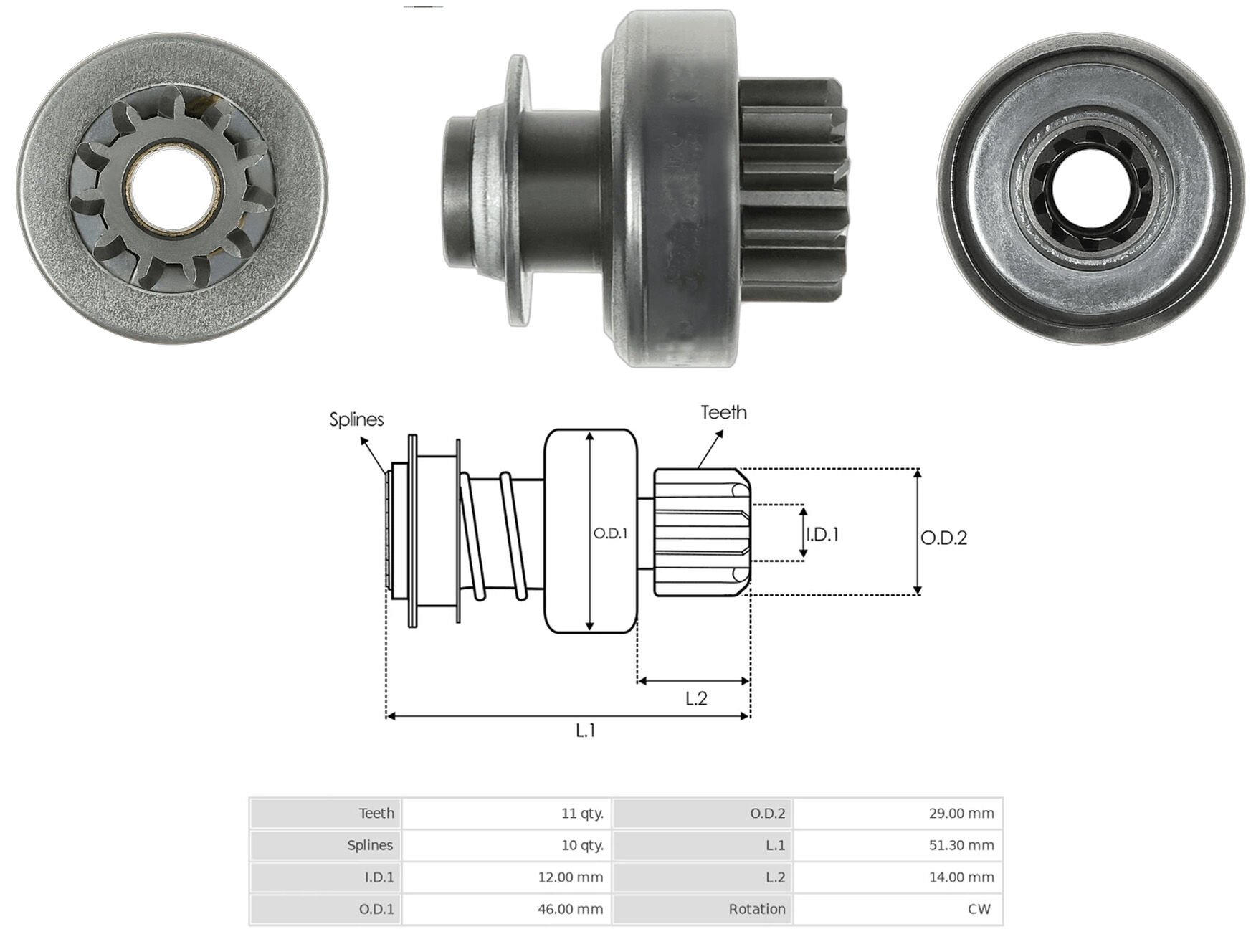 UMD 5720 - MARŞ DİŞLİSİ 11 DİŞ