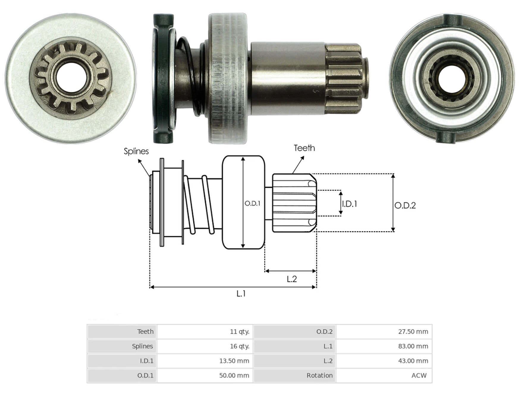 UMD 5860 - MARŞ DİŞLİSİ 11 DİŞ