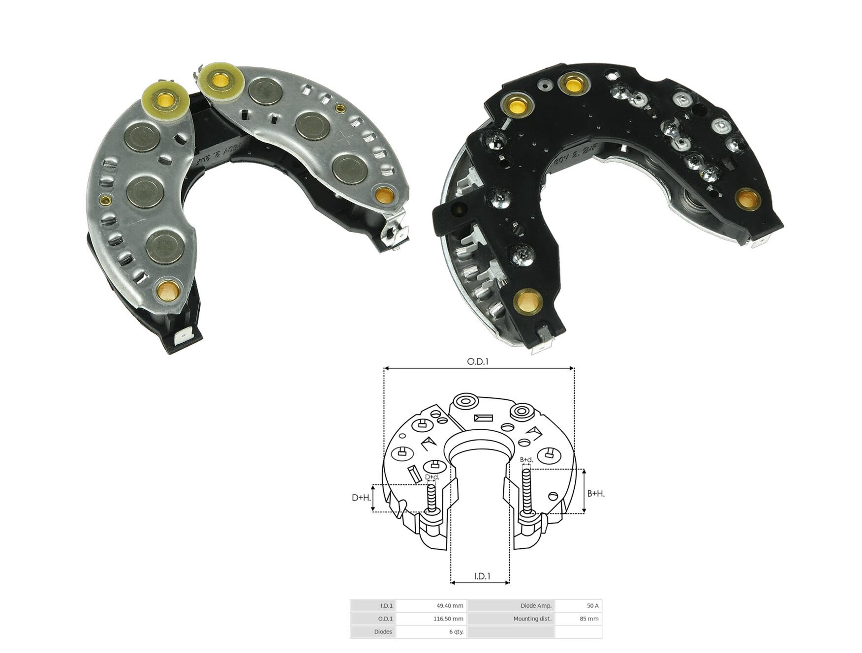 ALTERNATOR DIOT TABLASI RENAULT TEK FIS -/+ 115MM