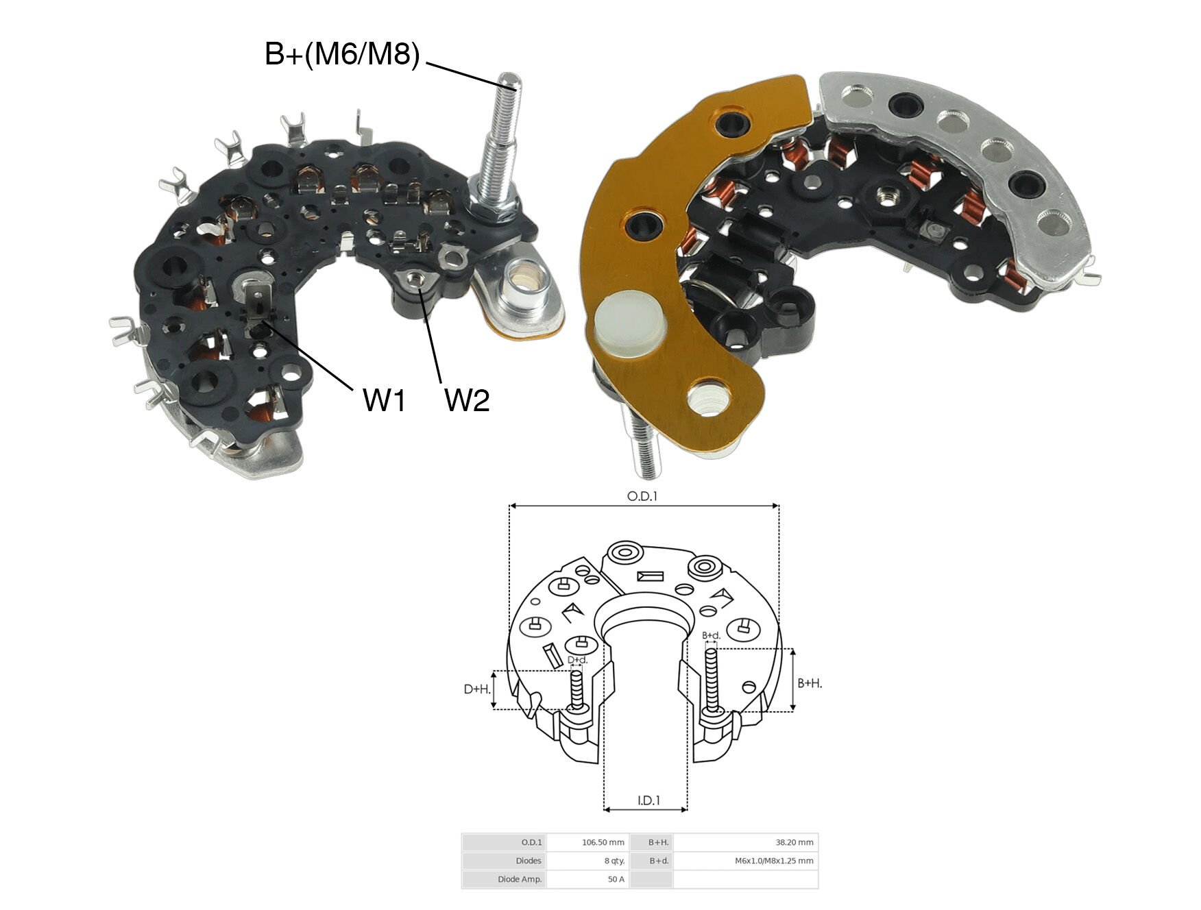 ALTERNATOR DIOT TABLASI RENAULT / PEUGEOT 107MM