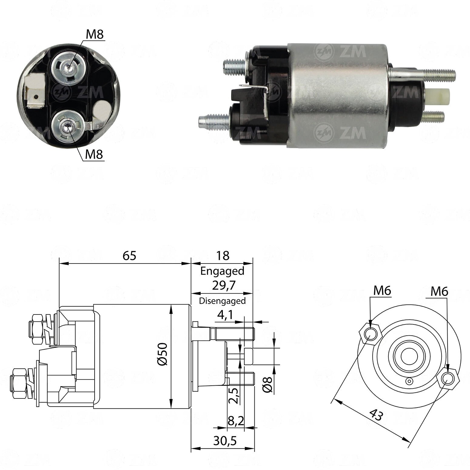 ZM 708 - MARŞ OTOMATİĞİ 12V