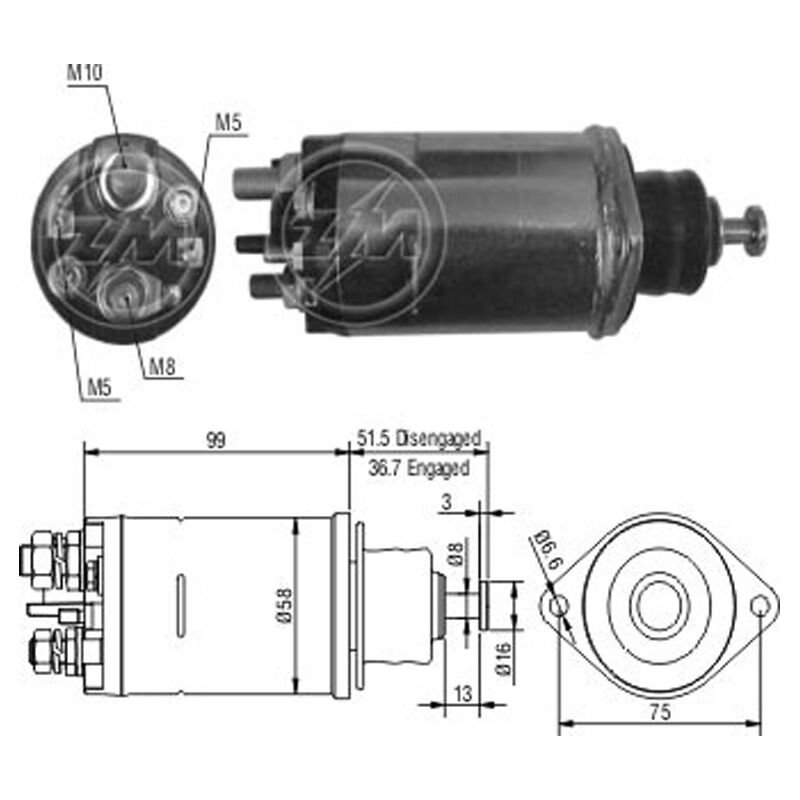 ZM 808 - MARŞ OTOMATİĞİ 12V