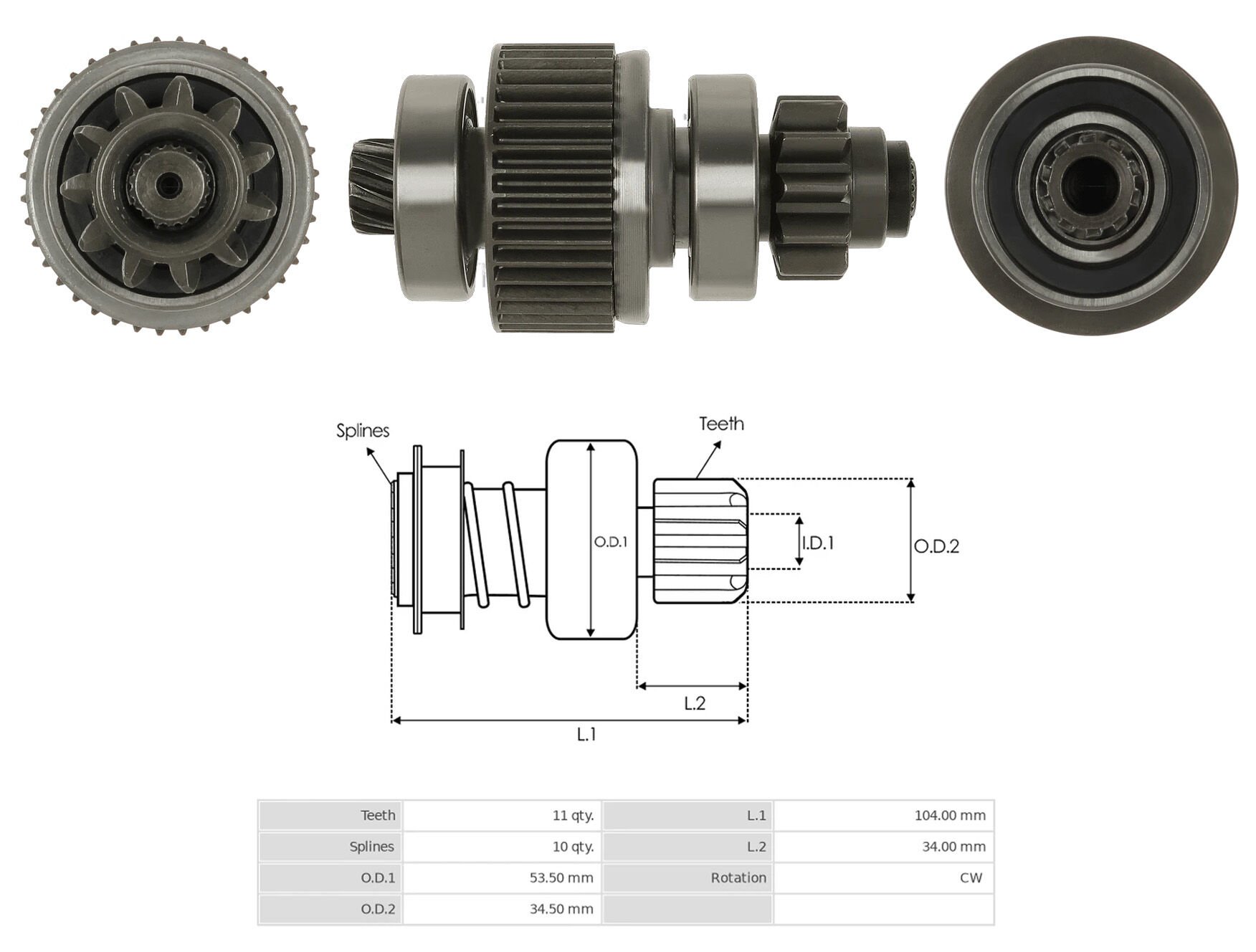 UMD 5450 - MARŞ DİŞLİSİ 11 DİŞ