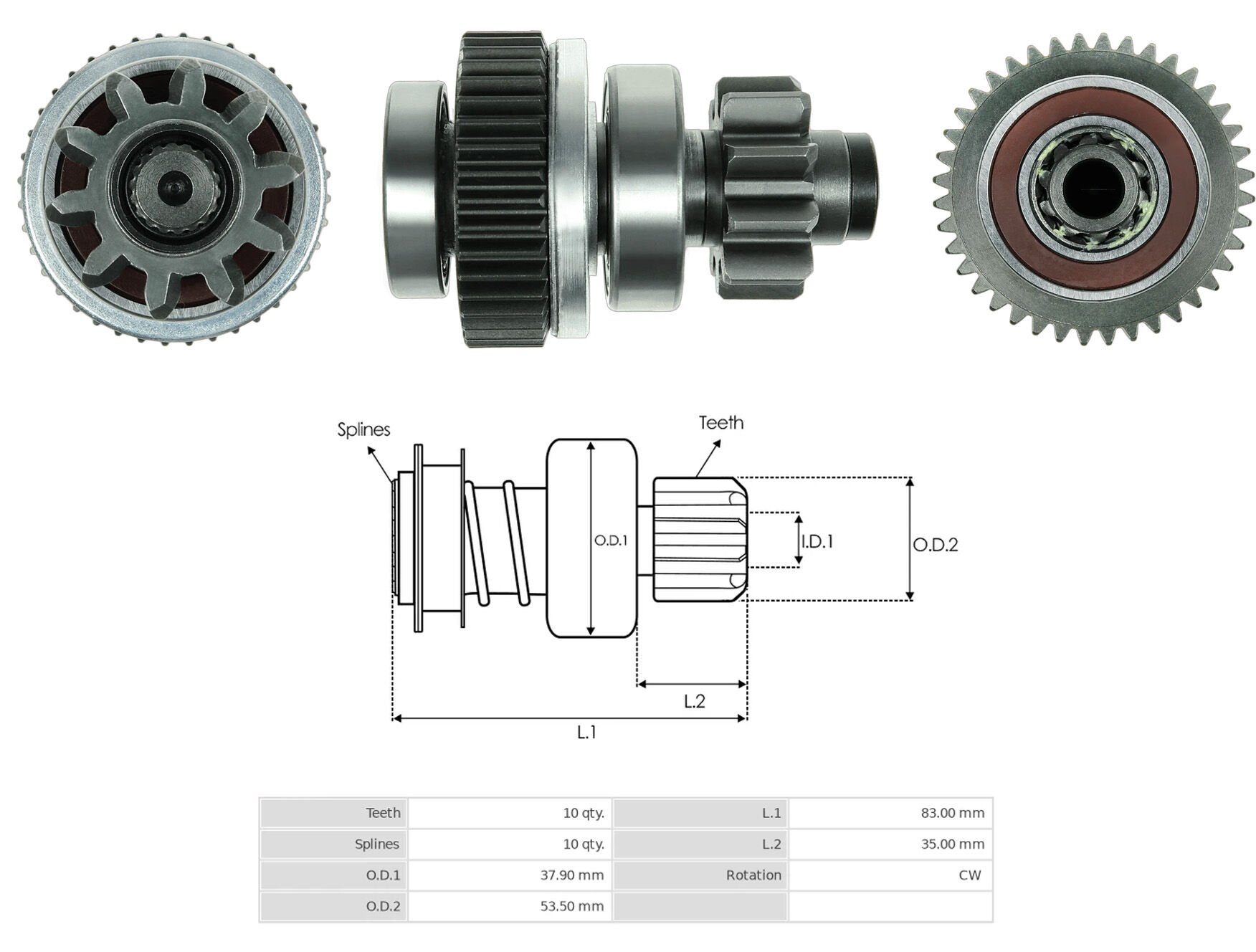 UMD 5454 - MARŞ DİŞLİSİ 10 DİŞ