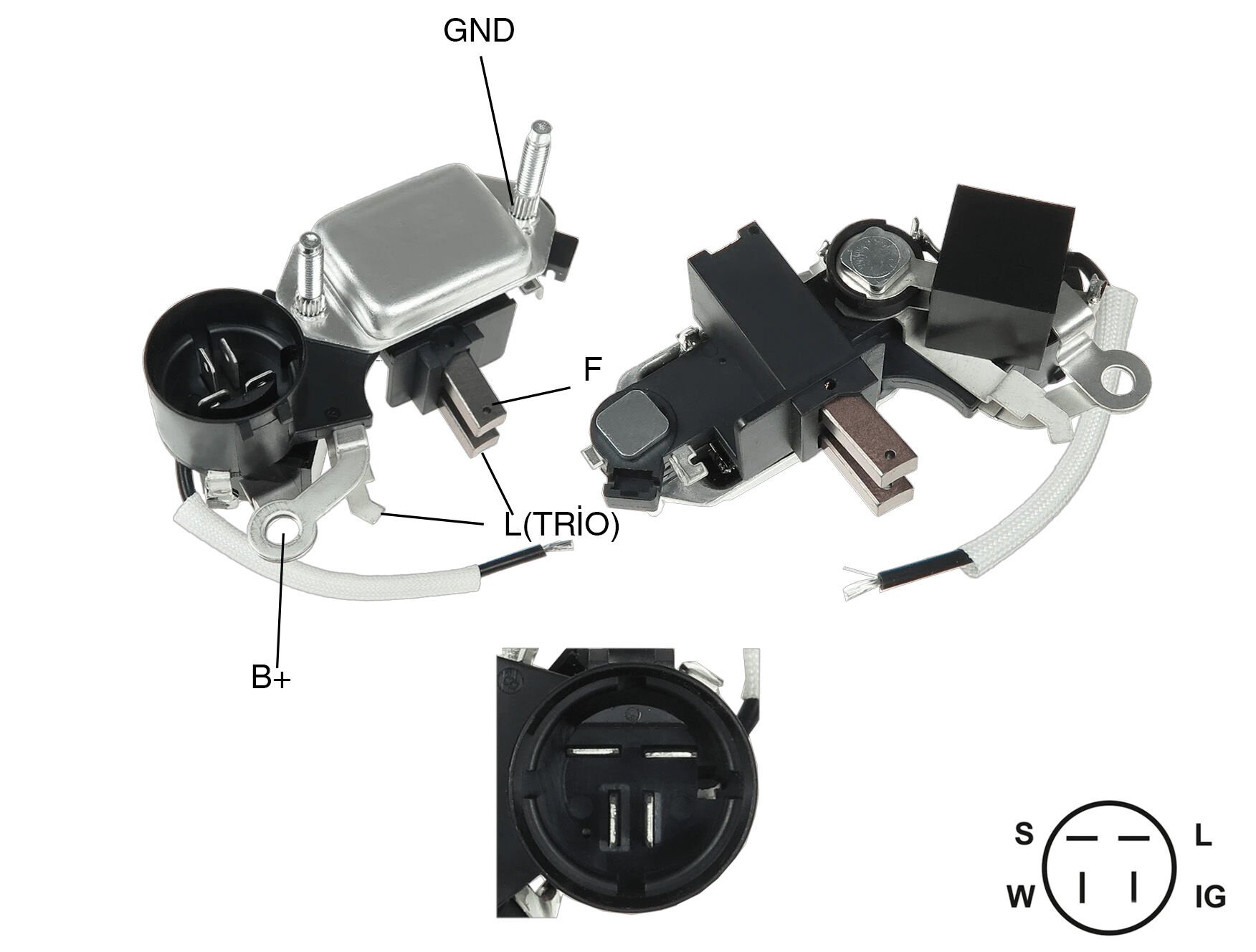 ALTERNATOR KONJEKTOR 12V OPEL ASTRA / VECTRA / CORSA (4 FISLI)