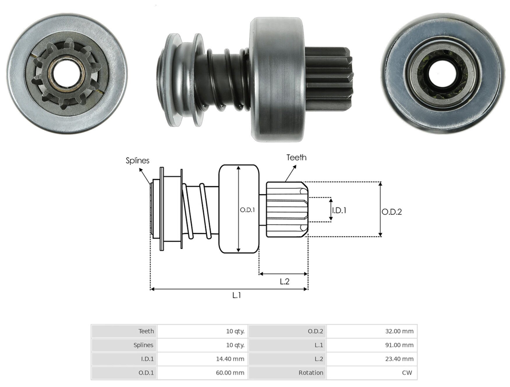 UMD 5500 - MARŞ DİŞLİSİ 10 DİŞ