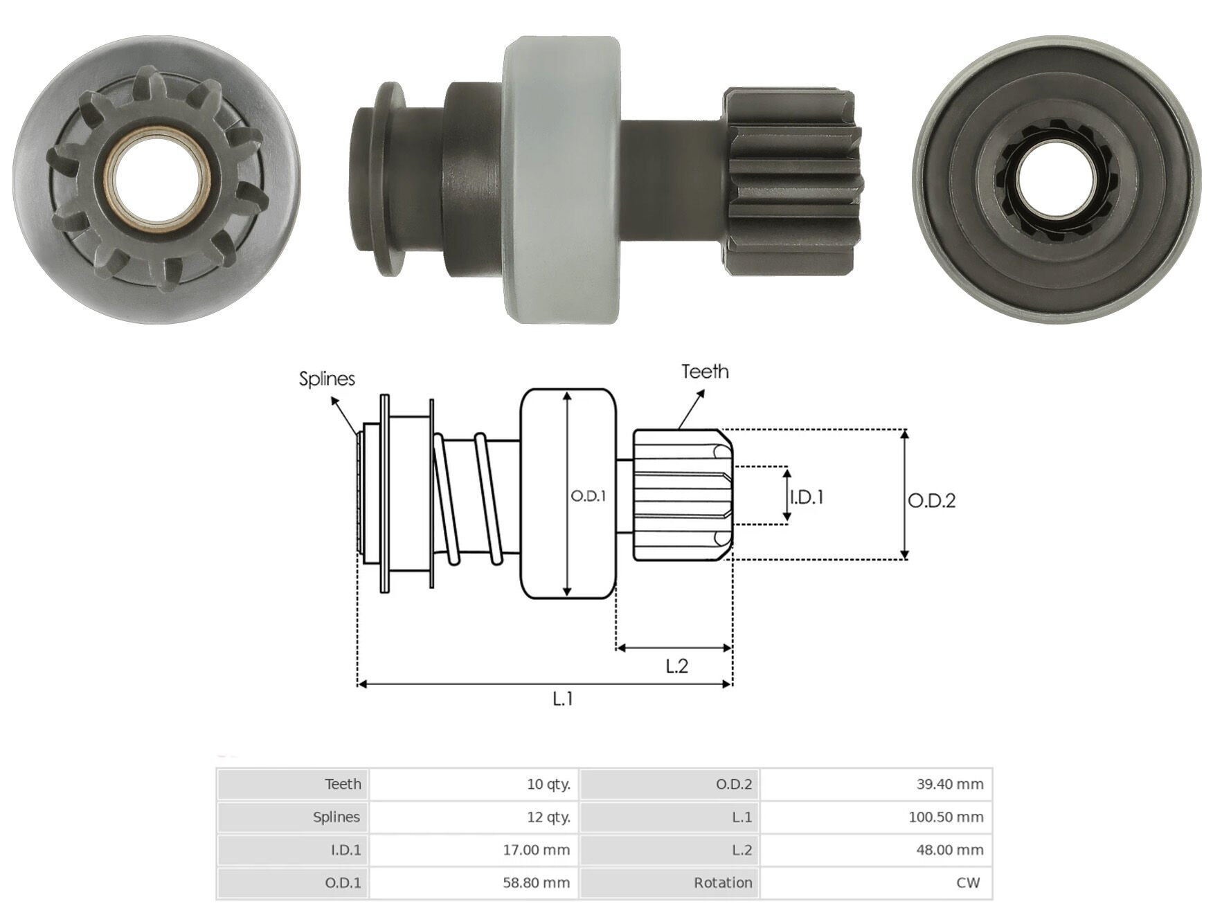 UMD 5501 - MARŞ DİŞLİSİ 10 DİŞ