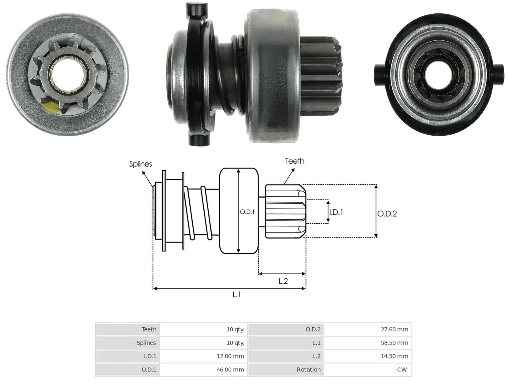 UMD 5510 - MARŞ DİŞLİSİ 10 DİŞ