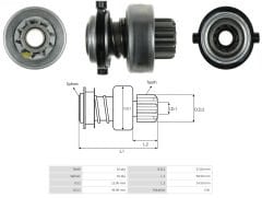 UMD 5510 - MARŞ DİŞLİSİ 10 DİŞ