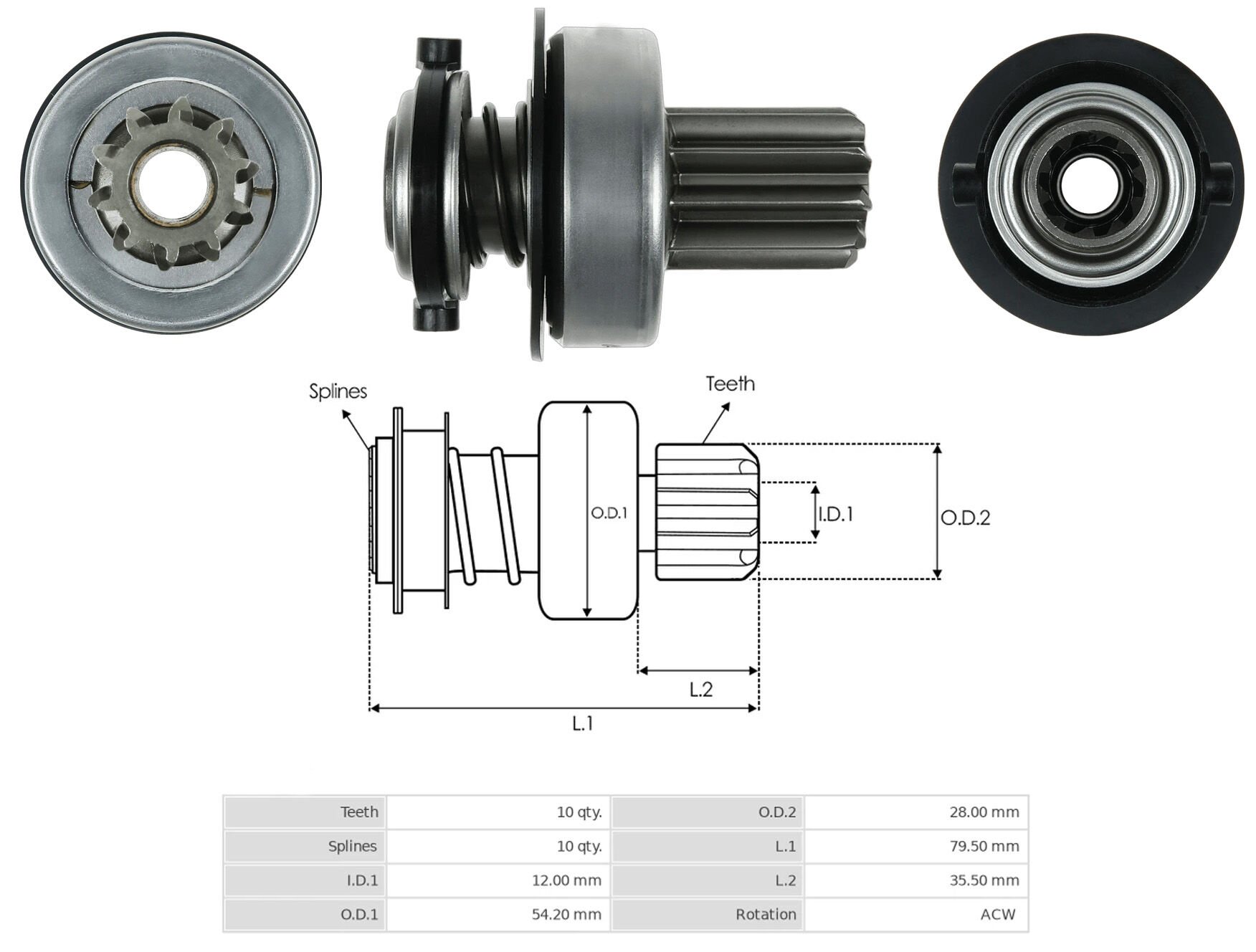 UMD 5535 - MARŞ DİŞLİSİ 10 DİŞ
